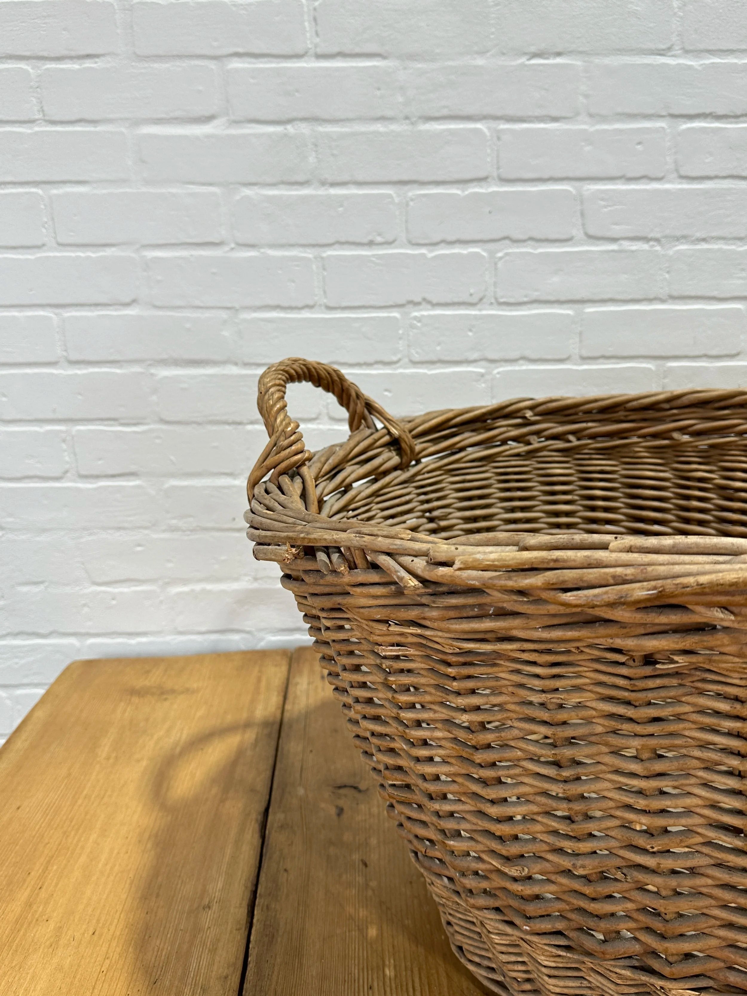 Antique French laundry basket