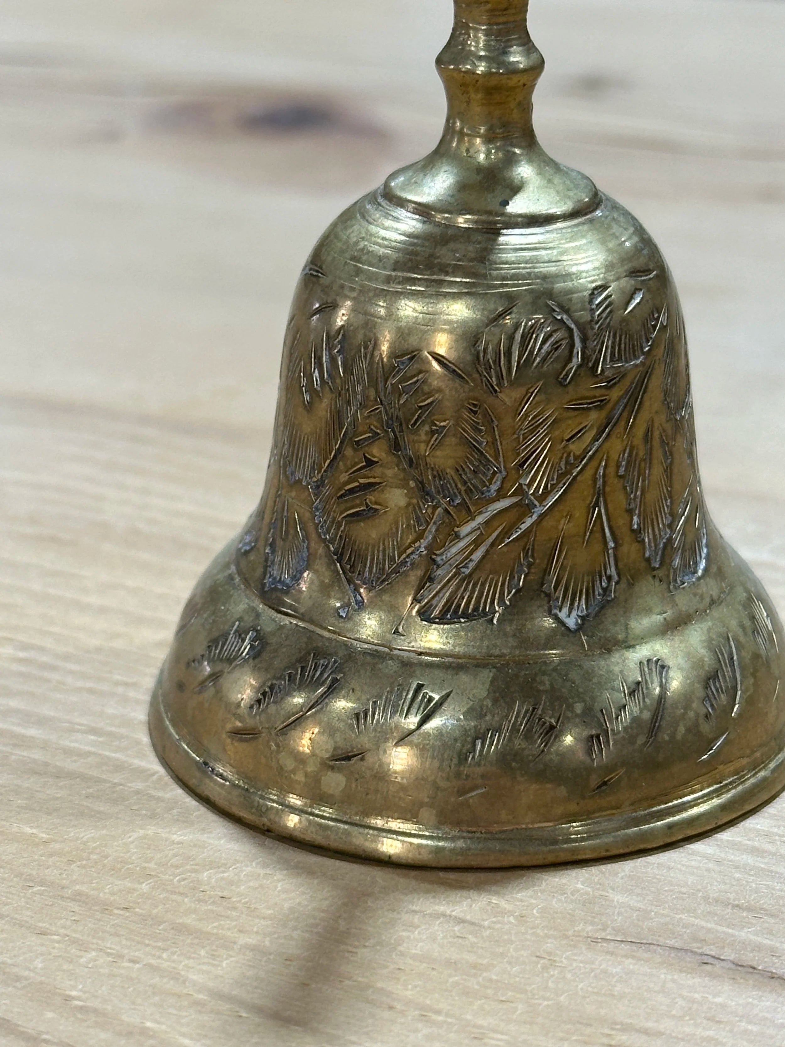 Etched brass bell