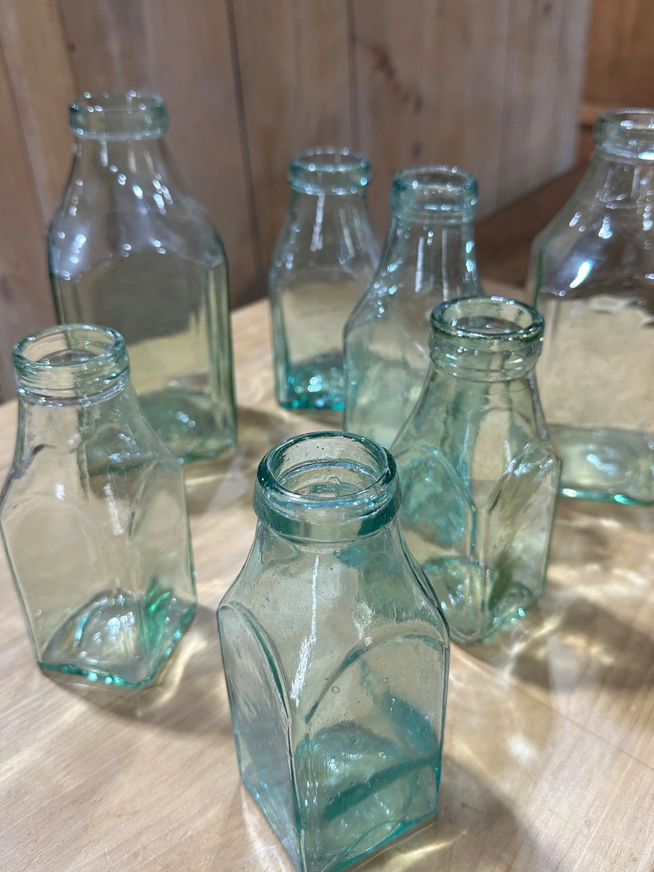 Square glass bottles