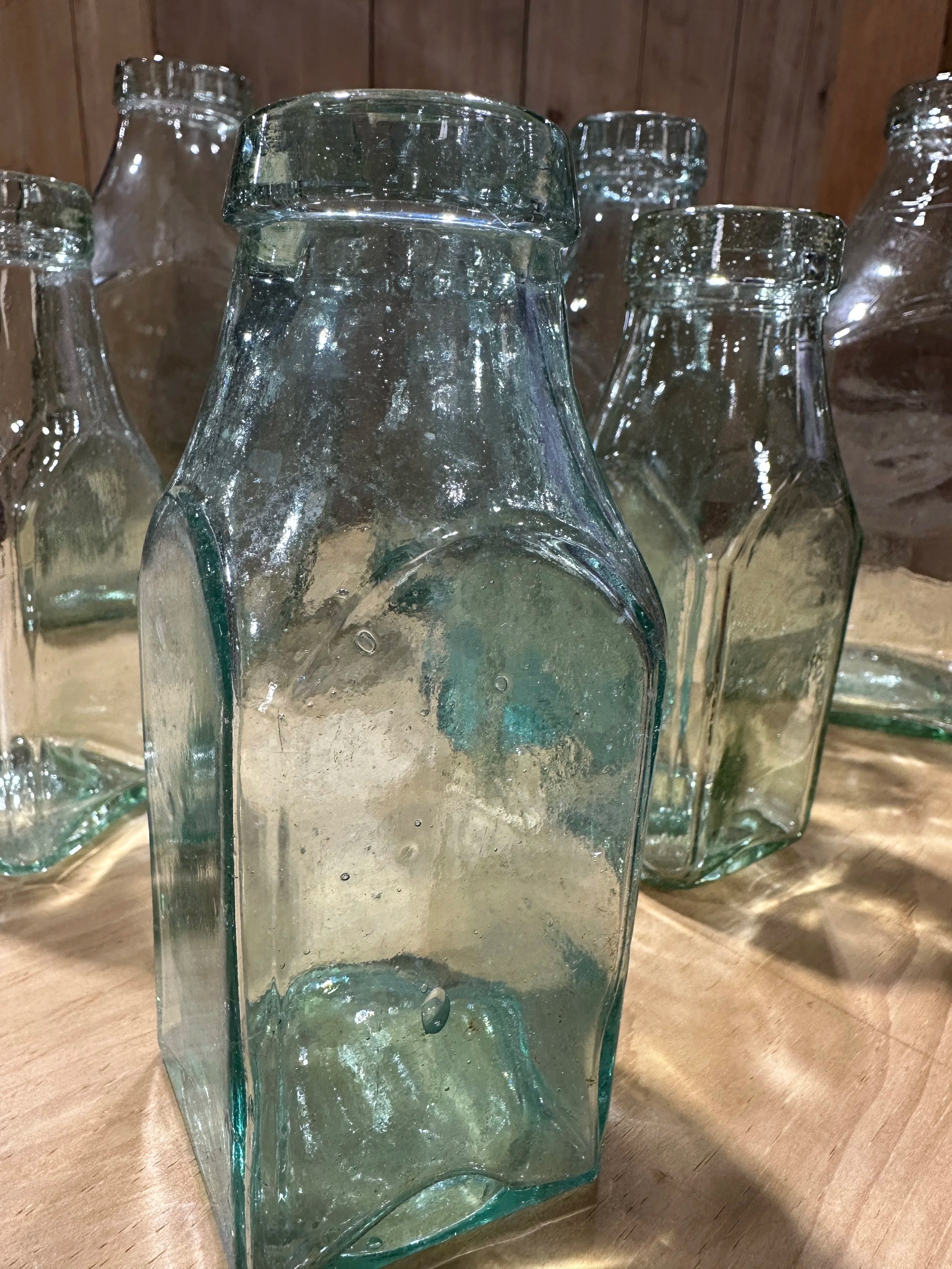 Square glass bottles