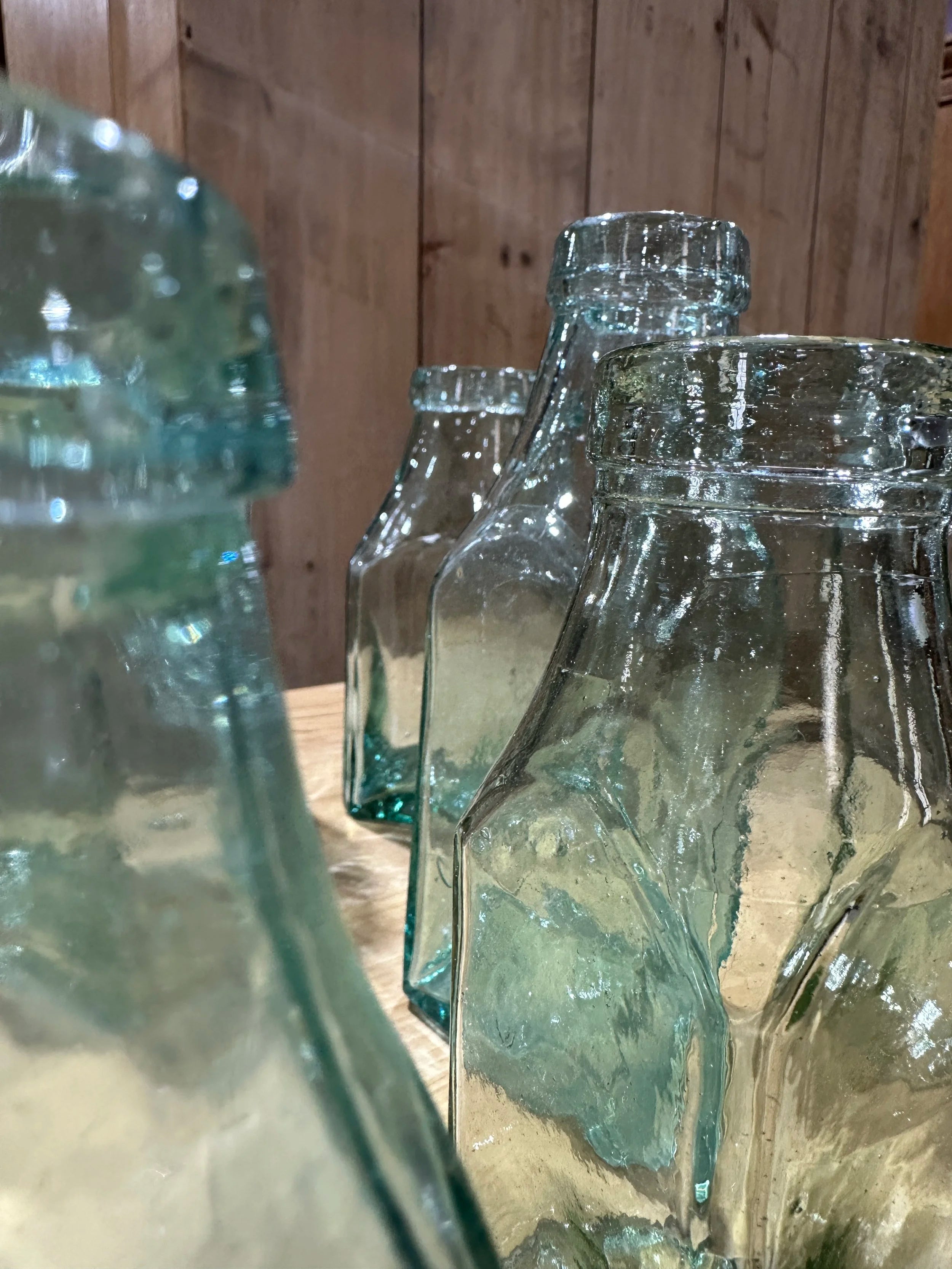 Square glass bottles
