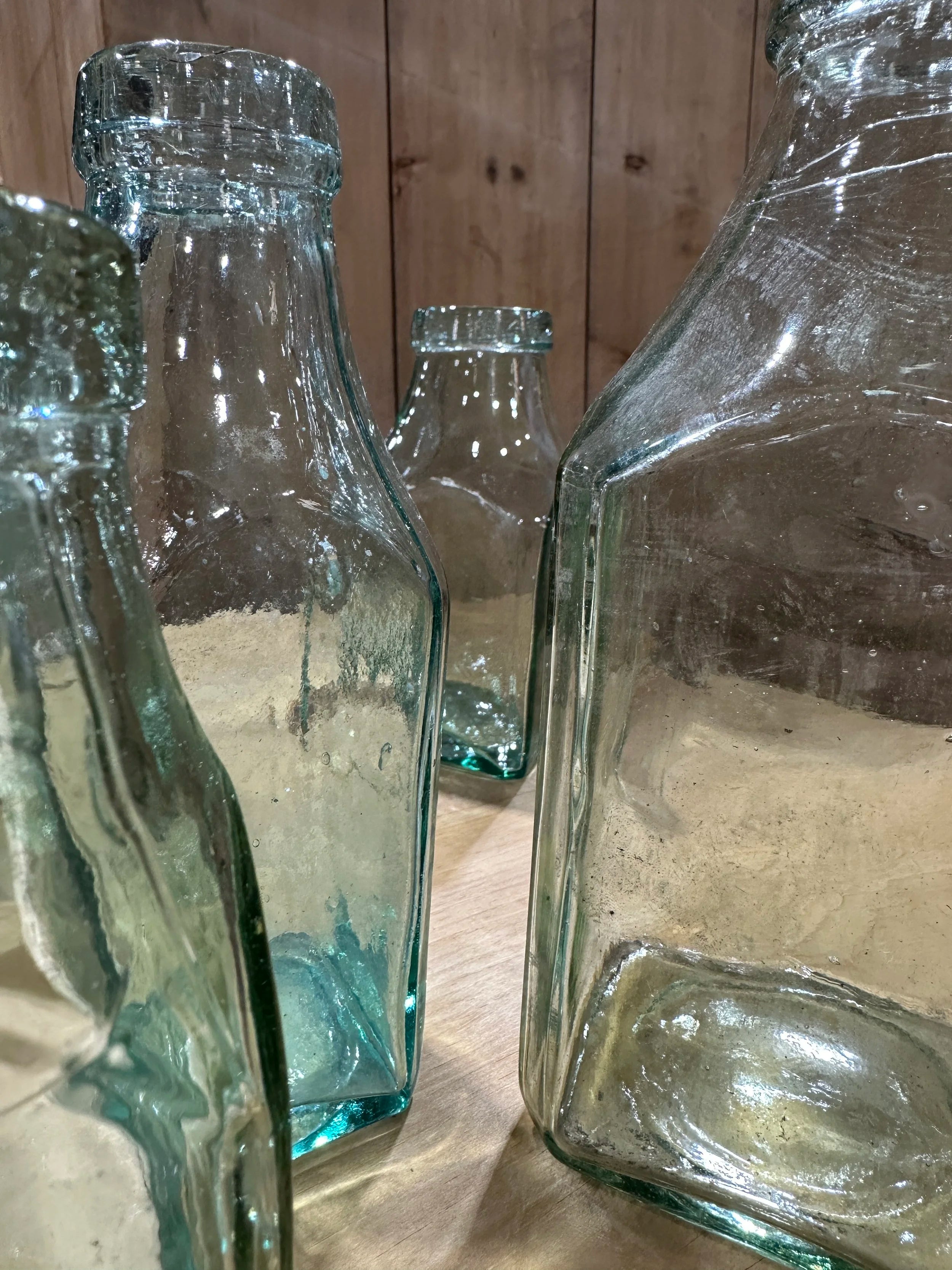 Square glass bottles