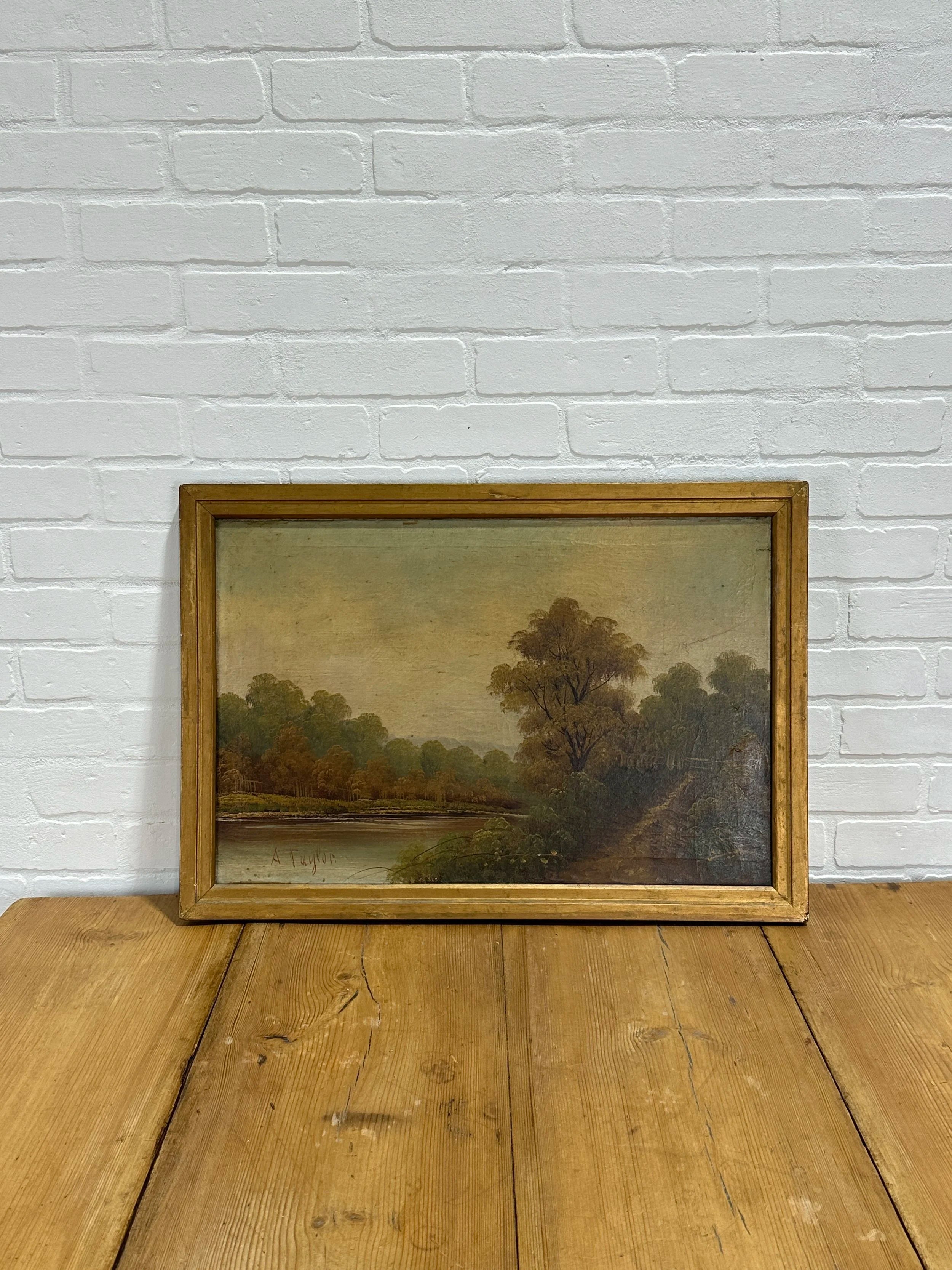 Oil painting of a landscape