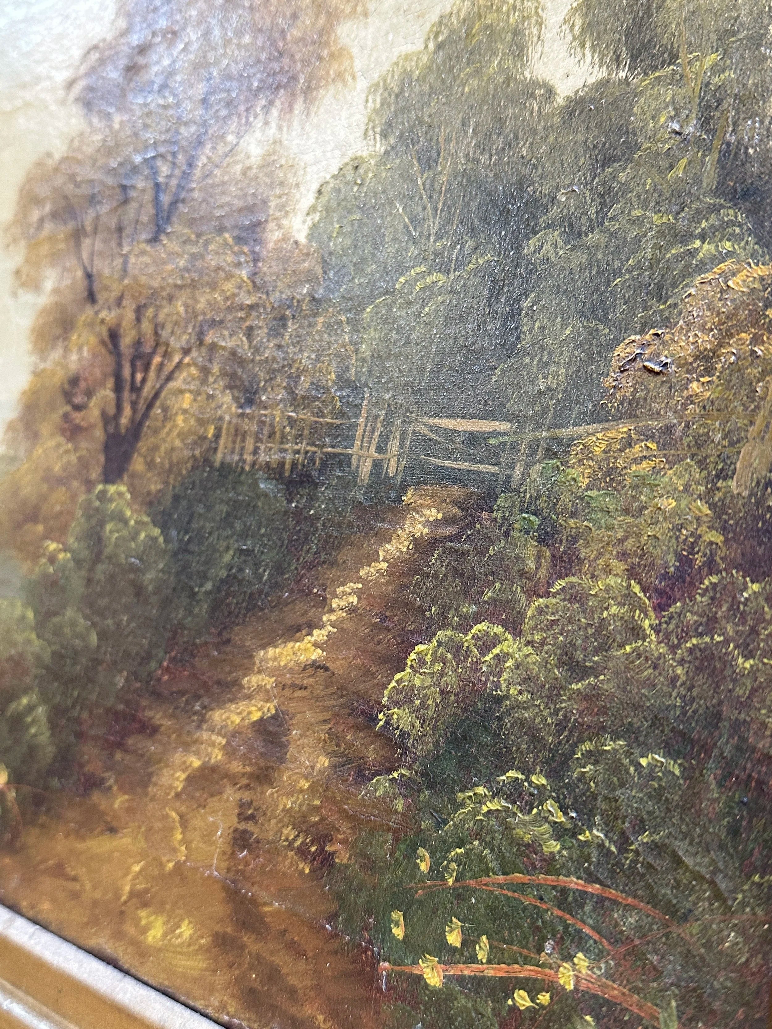 Oil painting of a landscape
