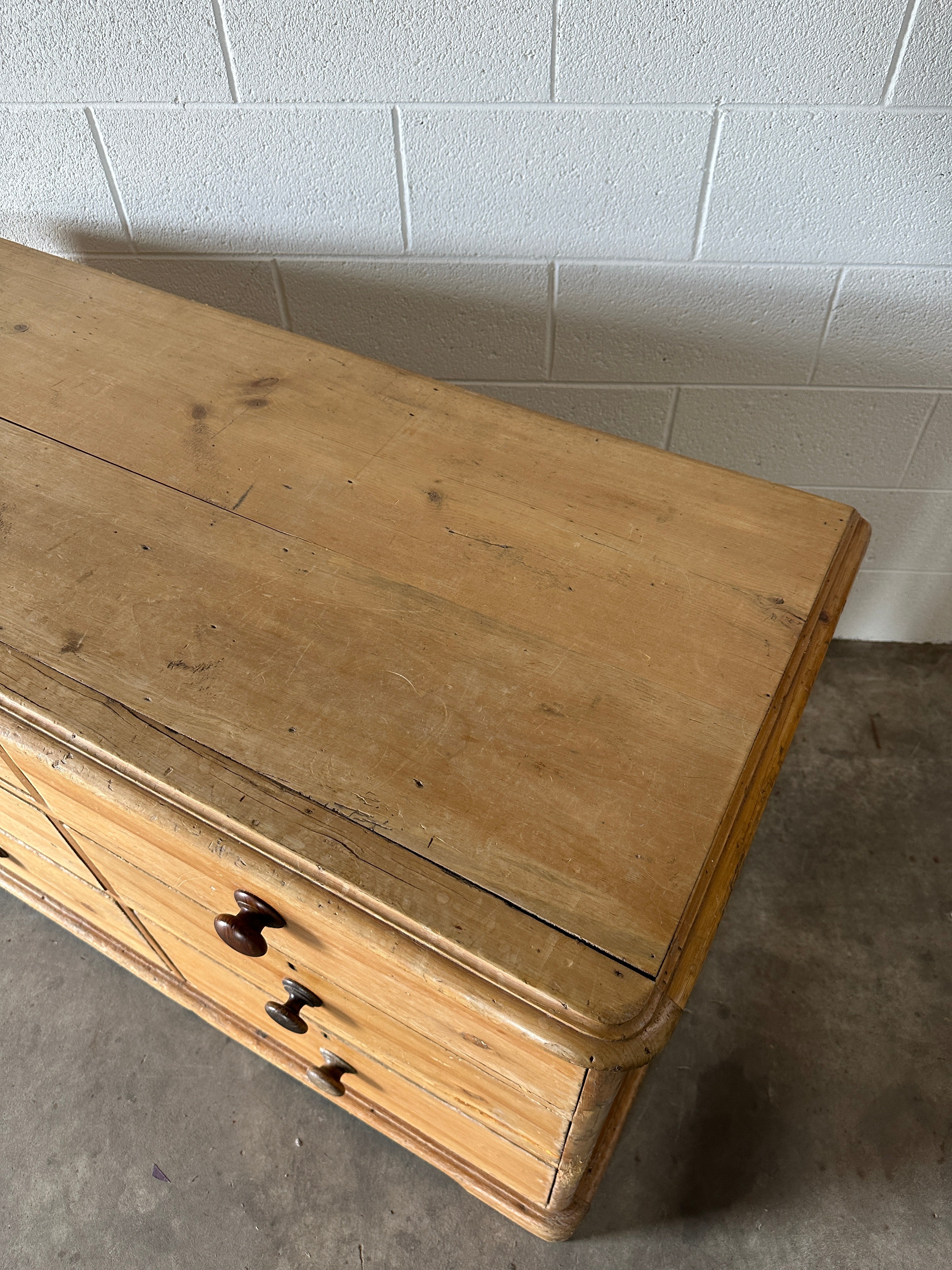 English pine six drawer dresser, circa 1860