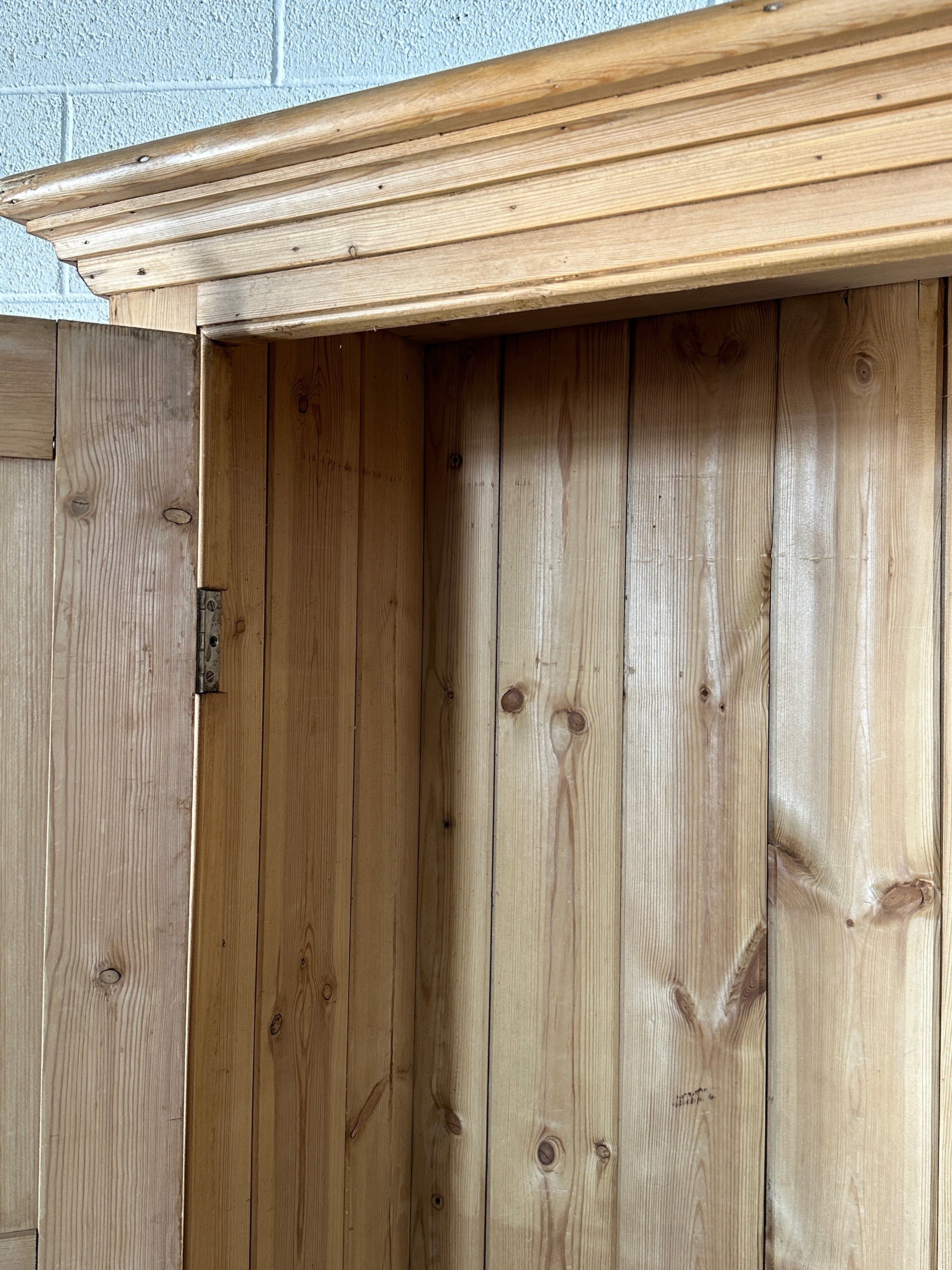 English pine cupboard with open interior