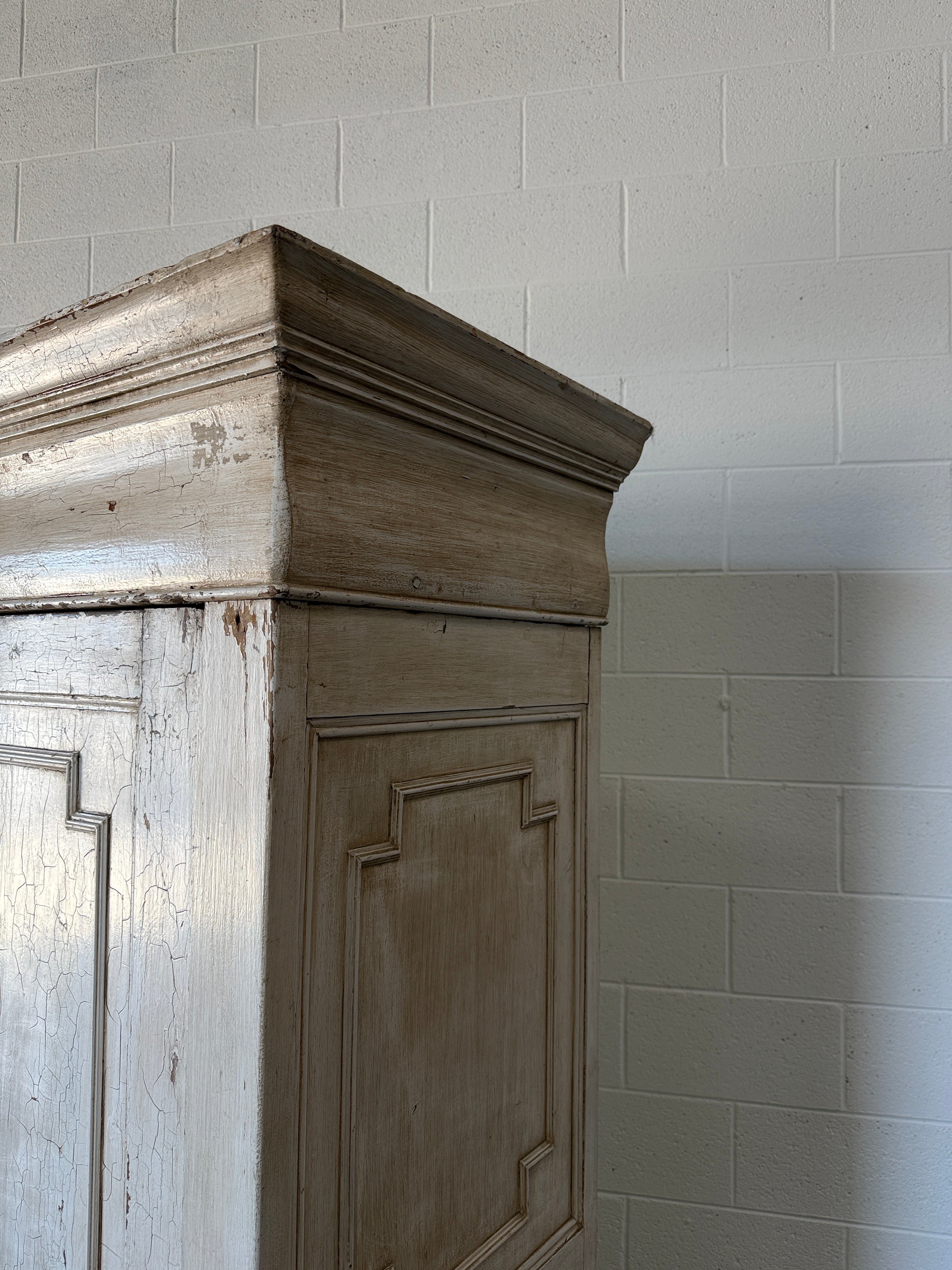 White chippy French wardrobe