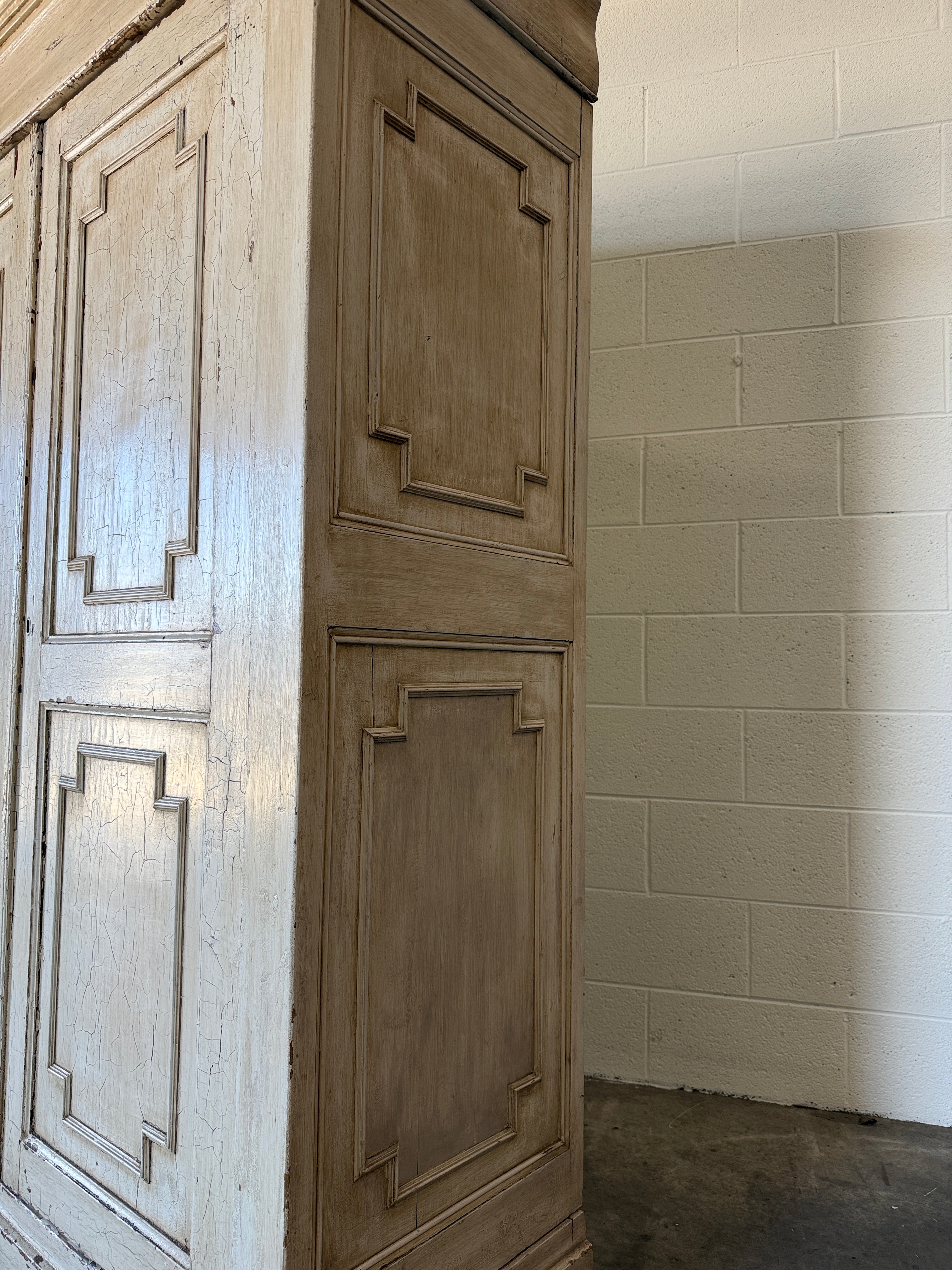 White chippy French wardrobe