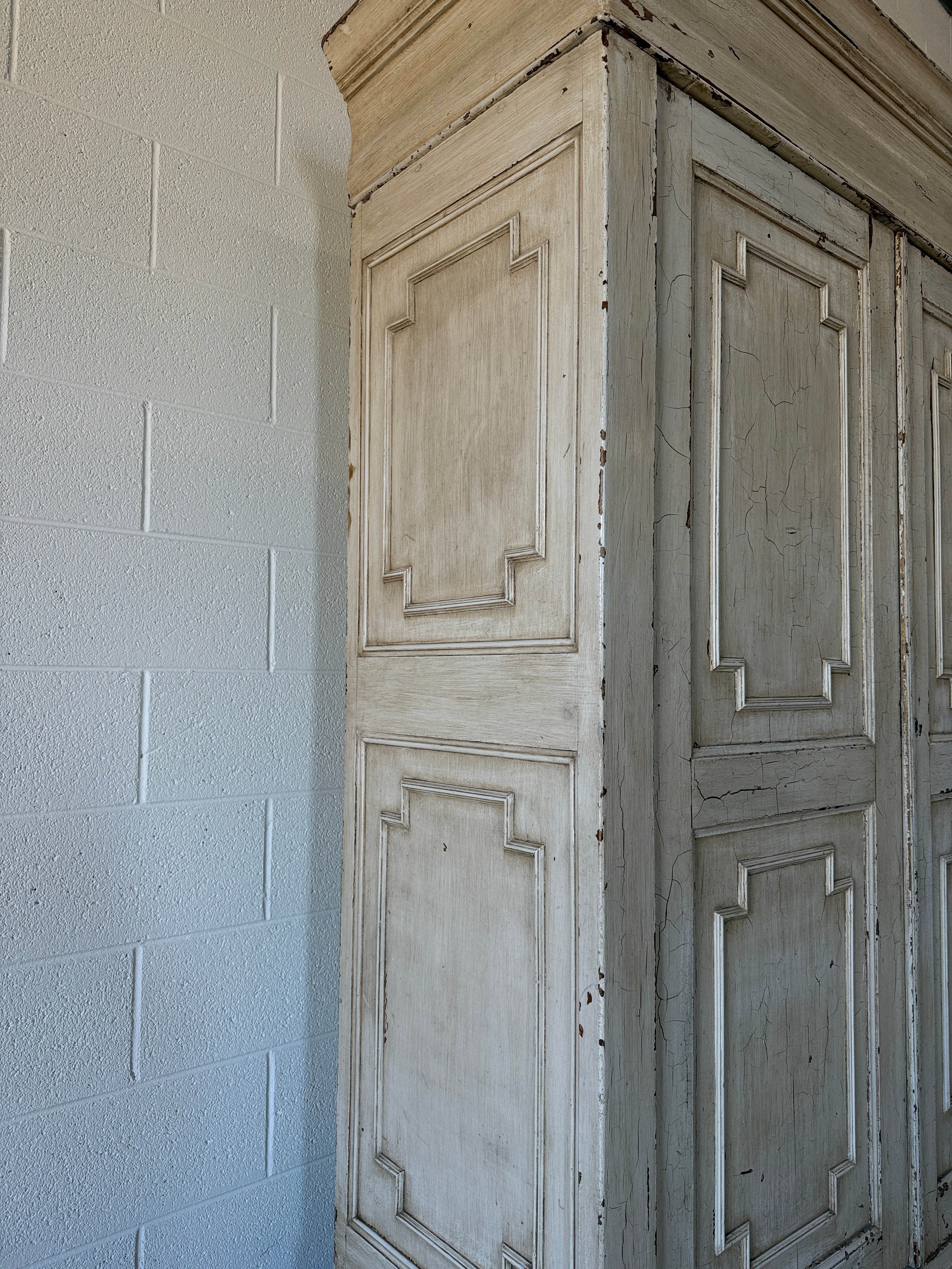 White chippy French wardrobe