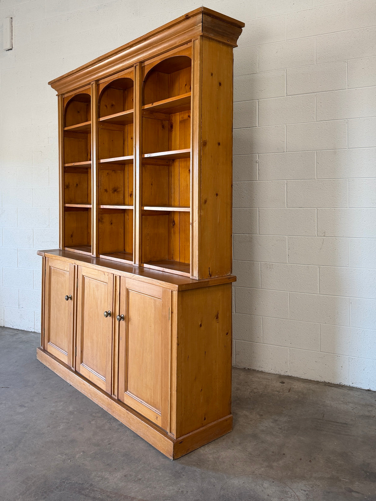 Vintage pine display case