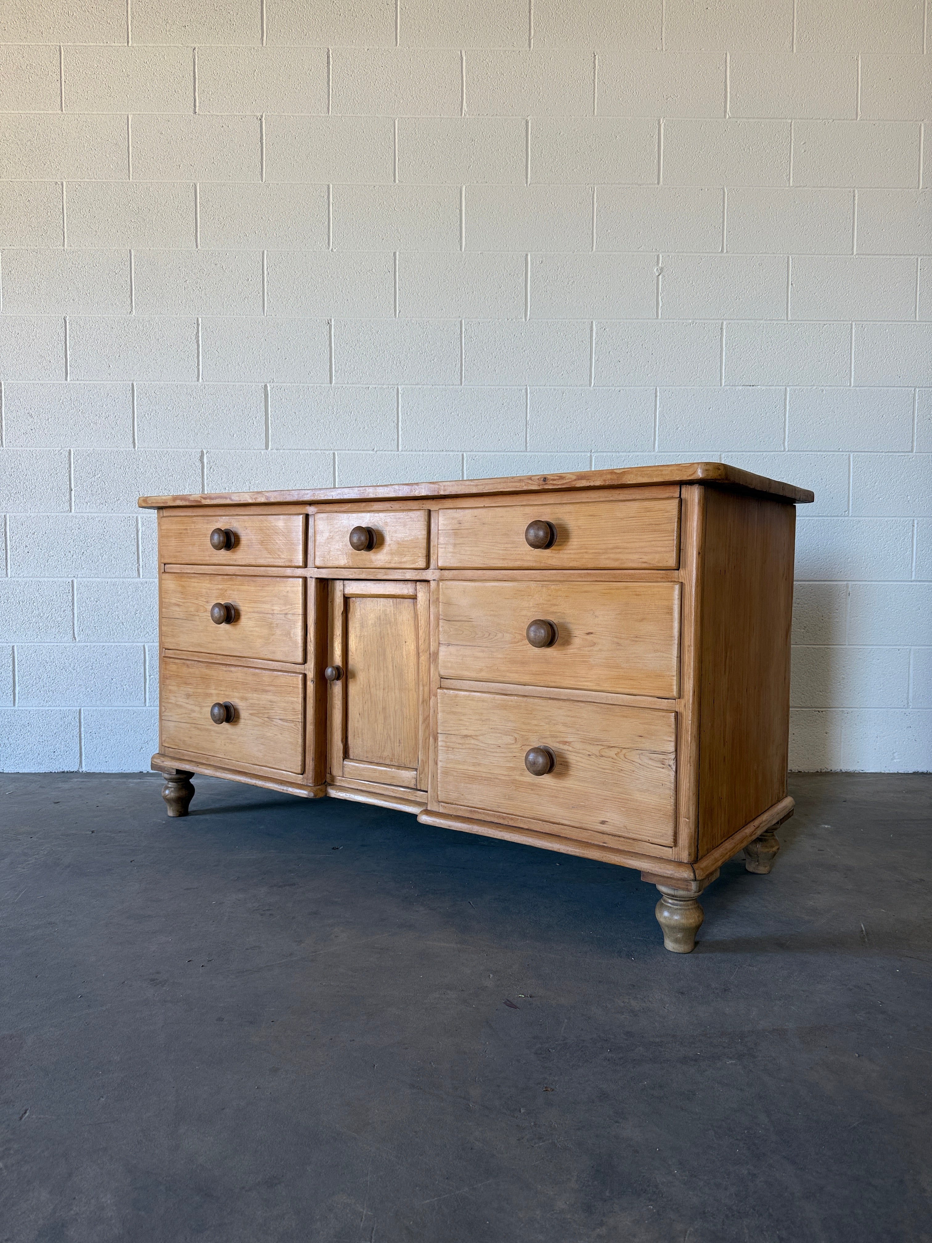 Victorian pine sideboard, imported from England
