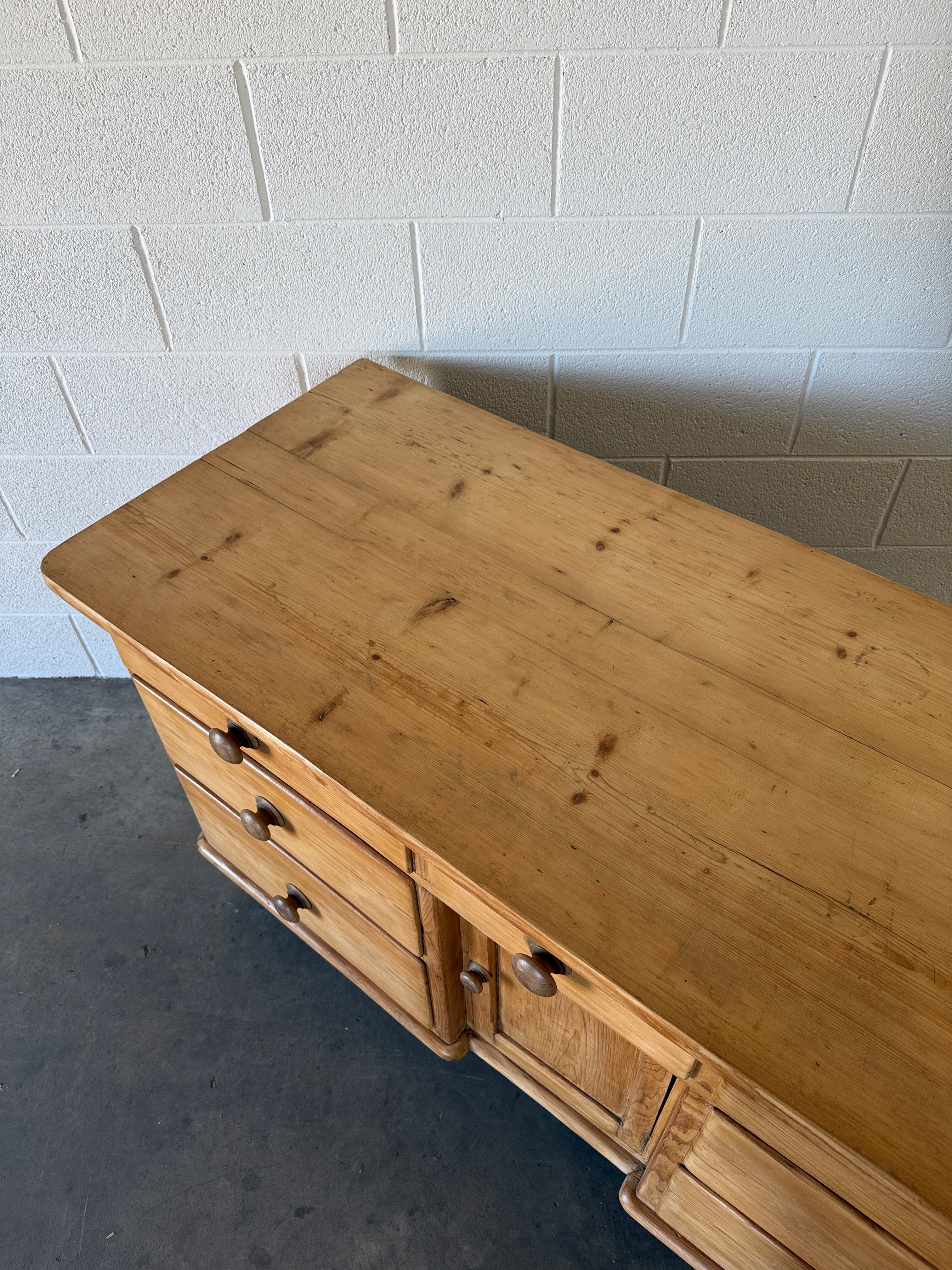 Victorian pine sideboard, imported from England