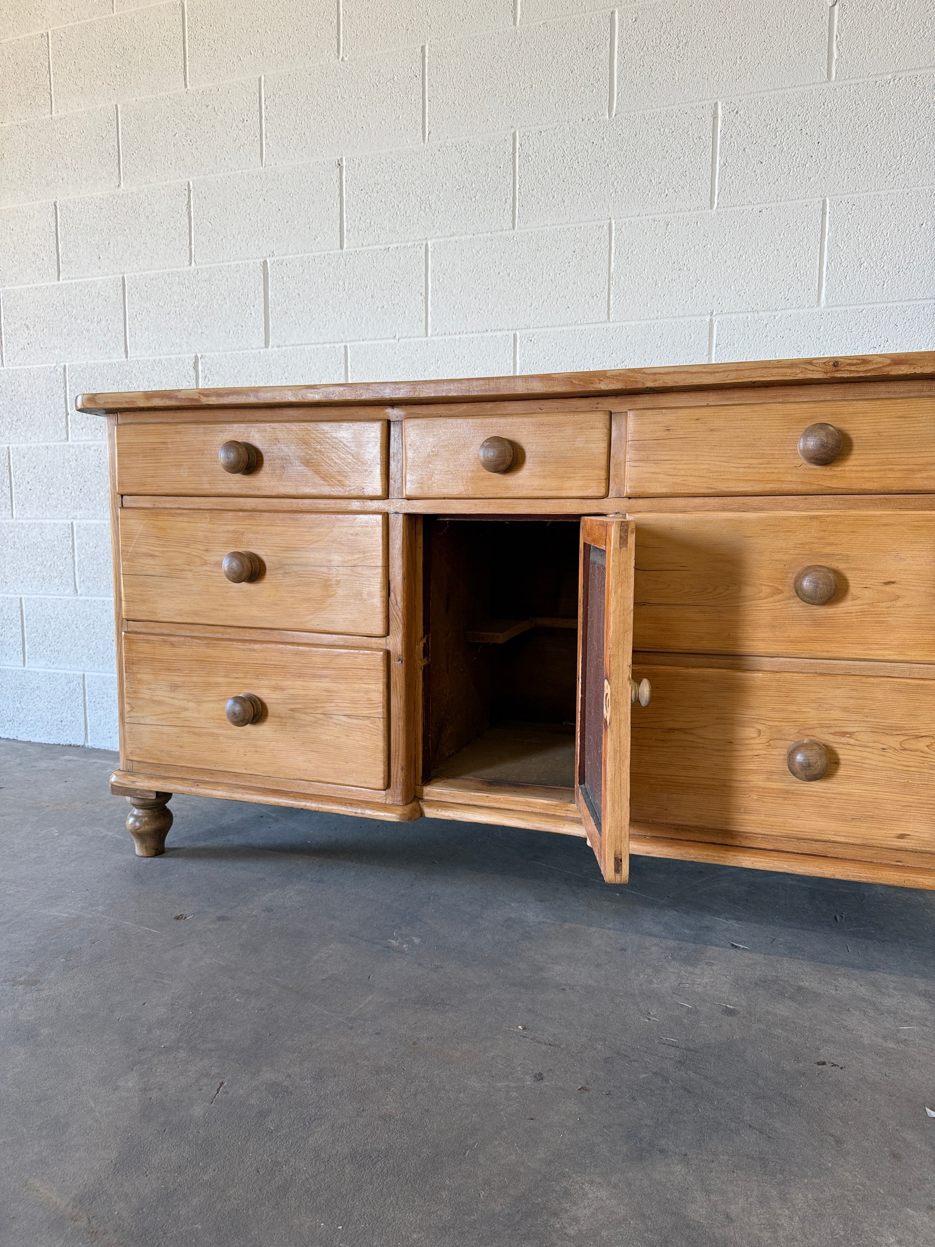 Victorian pine sideboard, imported from England