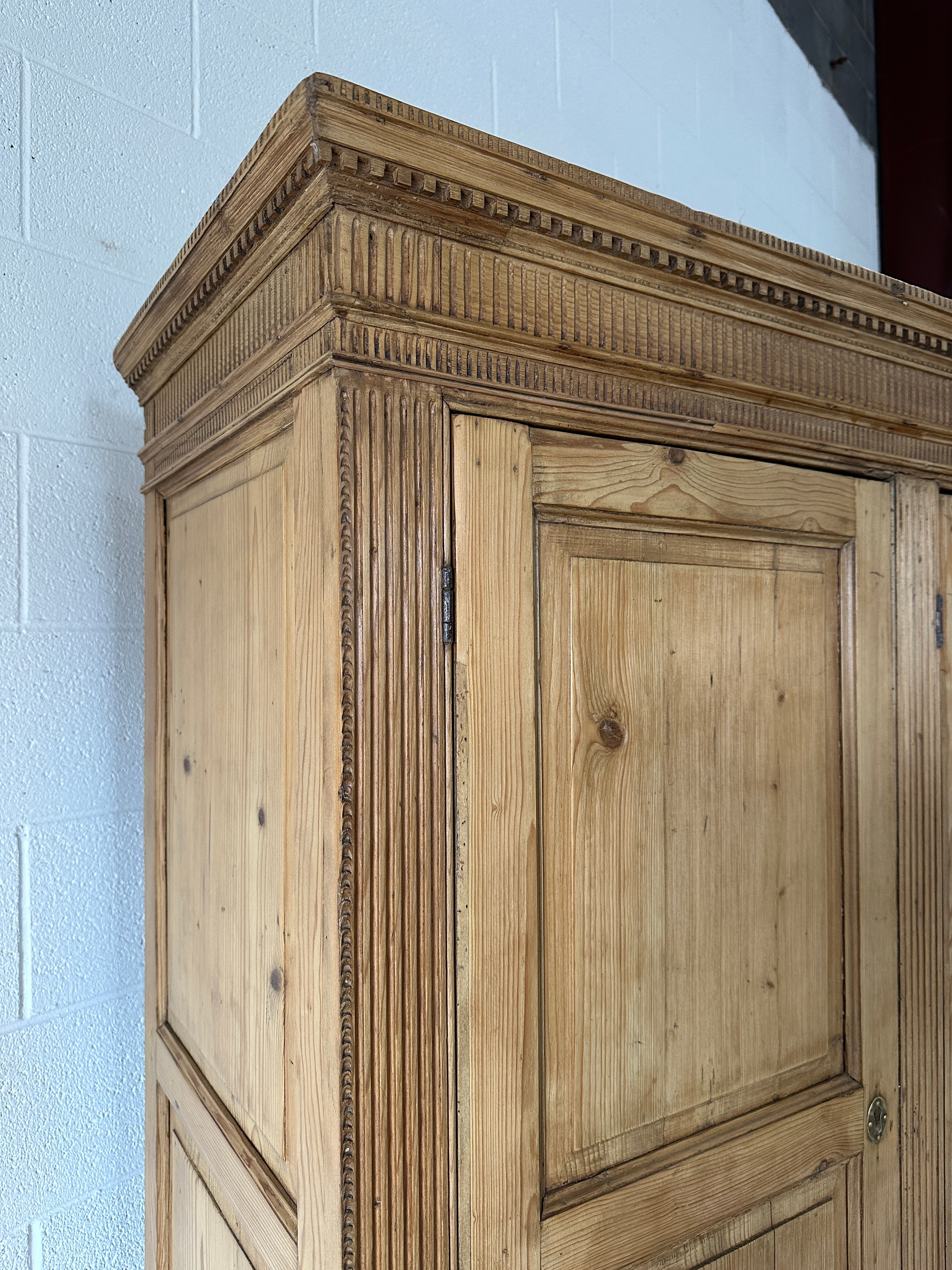 Antique English pine housekeeper’s cupboard