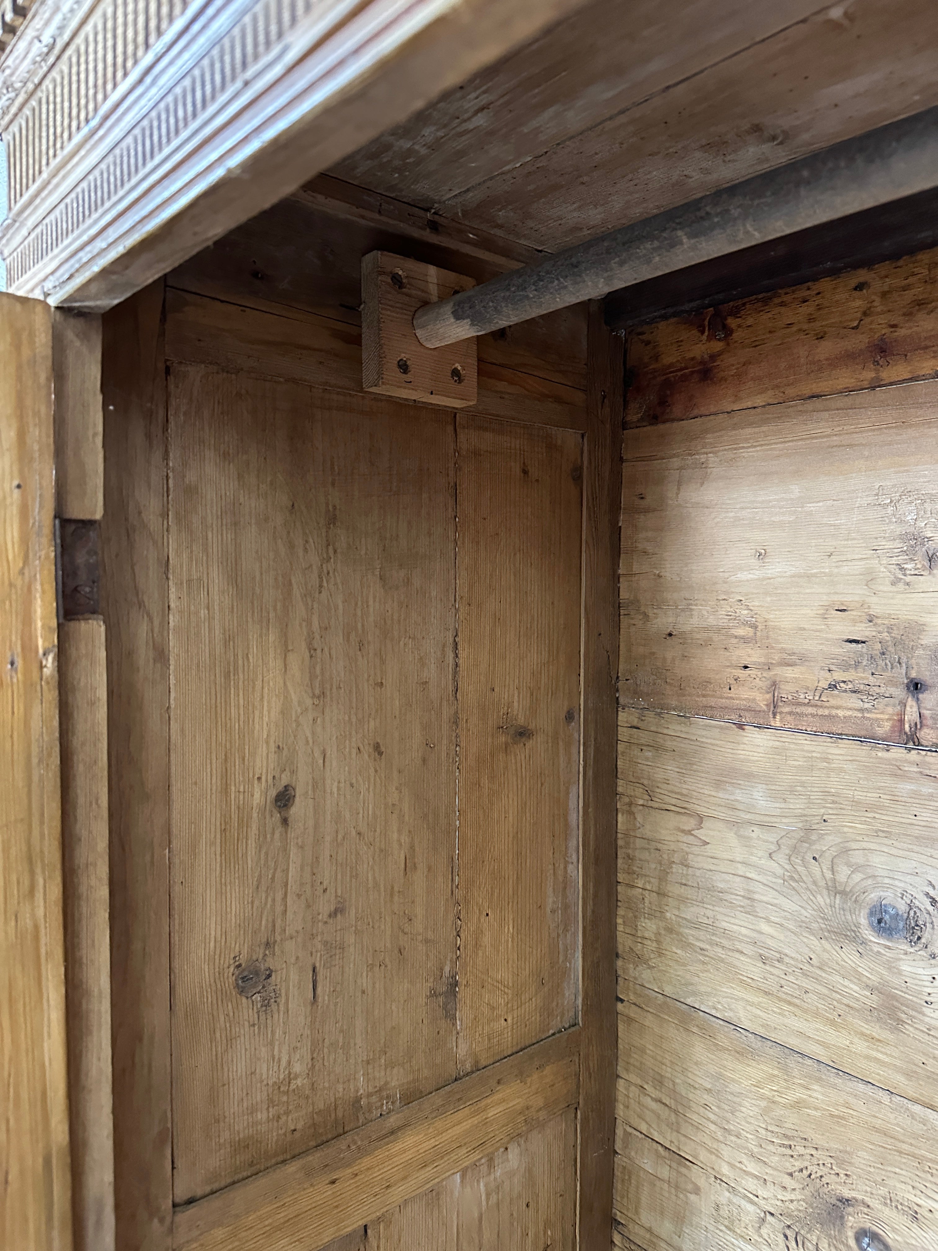 Antique English pine housekeeper’s cupboard