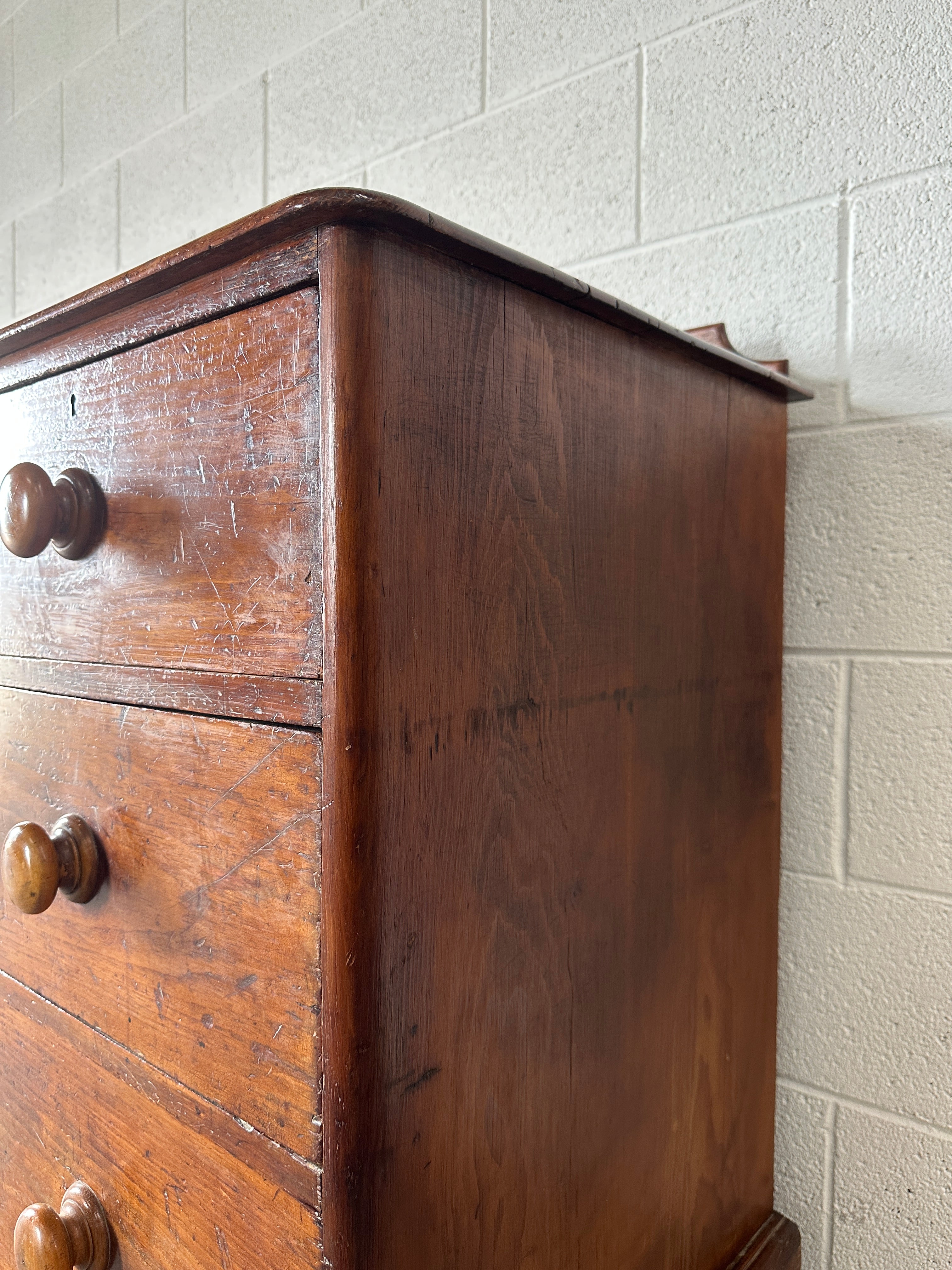 Stained English Pine 2/2 Chest of Drawers