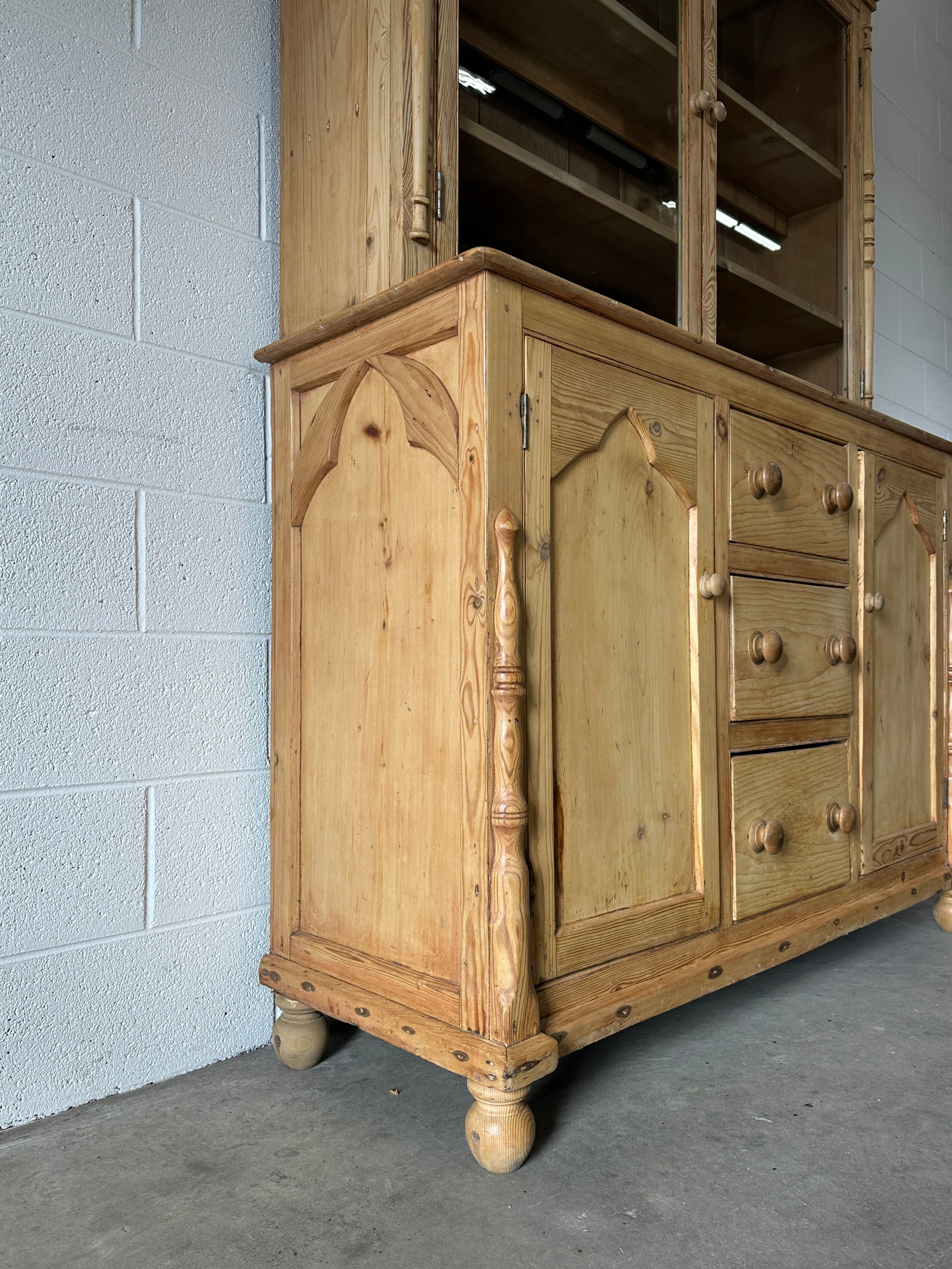 Incredible cornish hutch or cupboard with glass doors