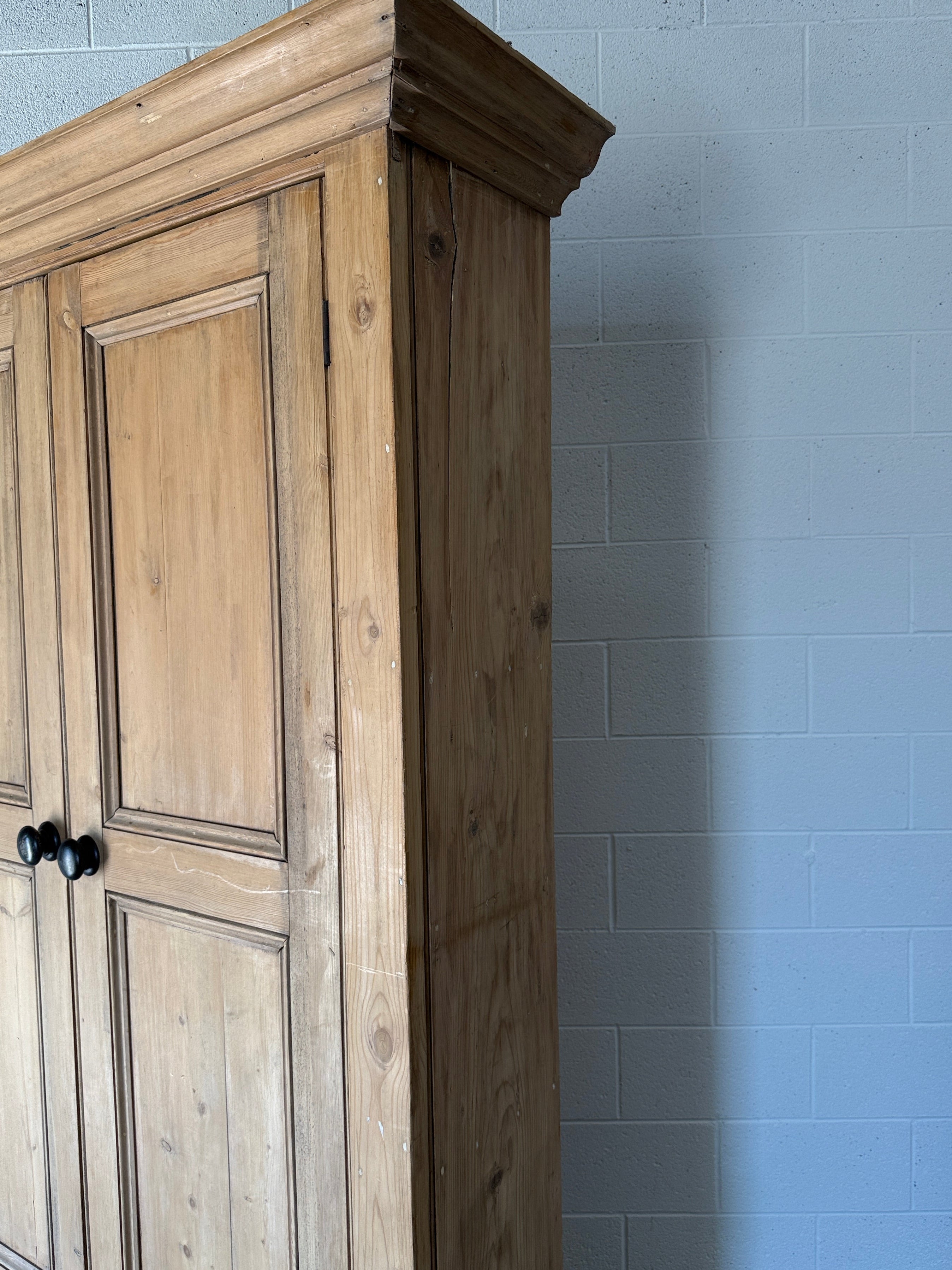 Exceptionally Tall English Pine Housekeeper’s Cupboard