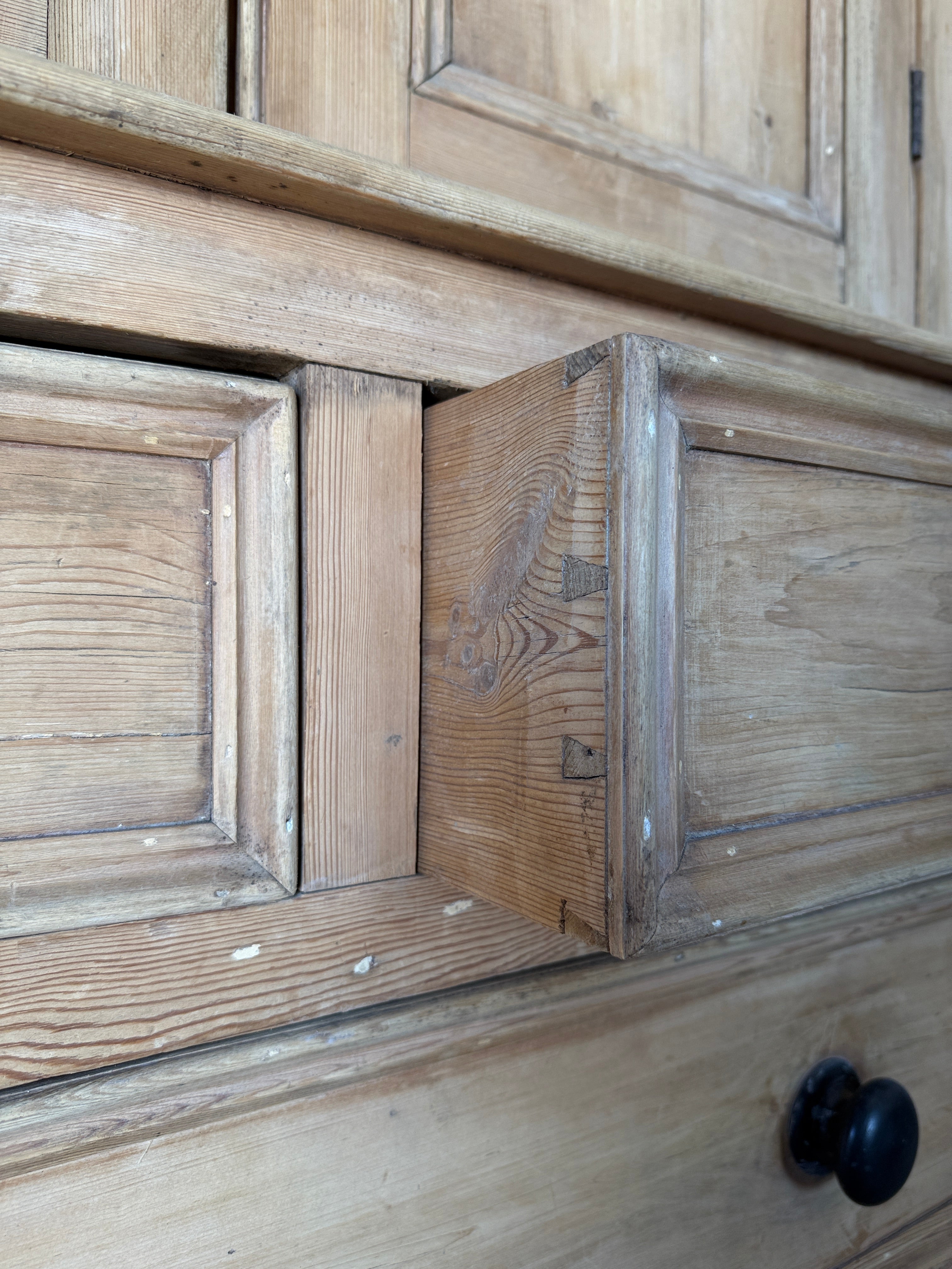 Exceptionally Tall English Pine Housekeeper’s Cupboard