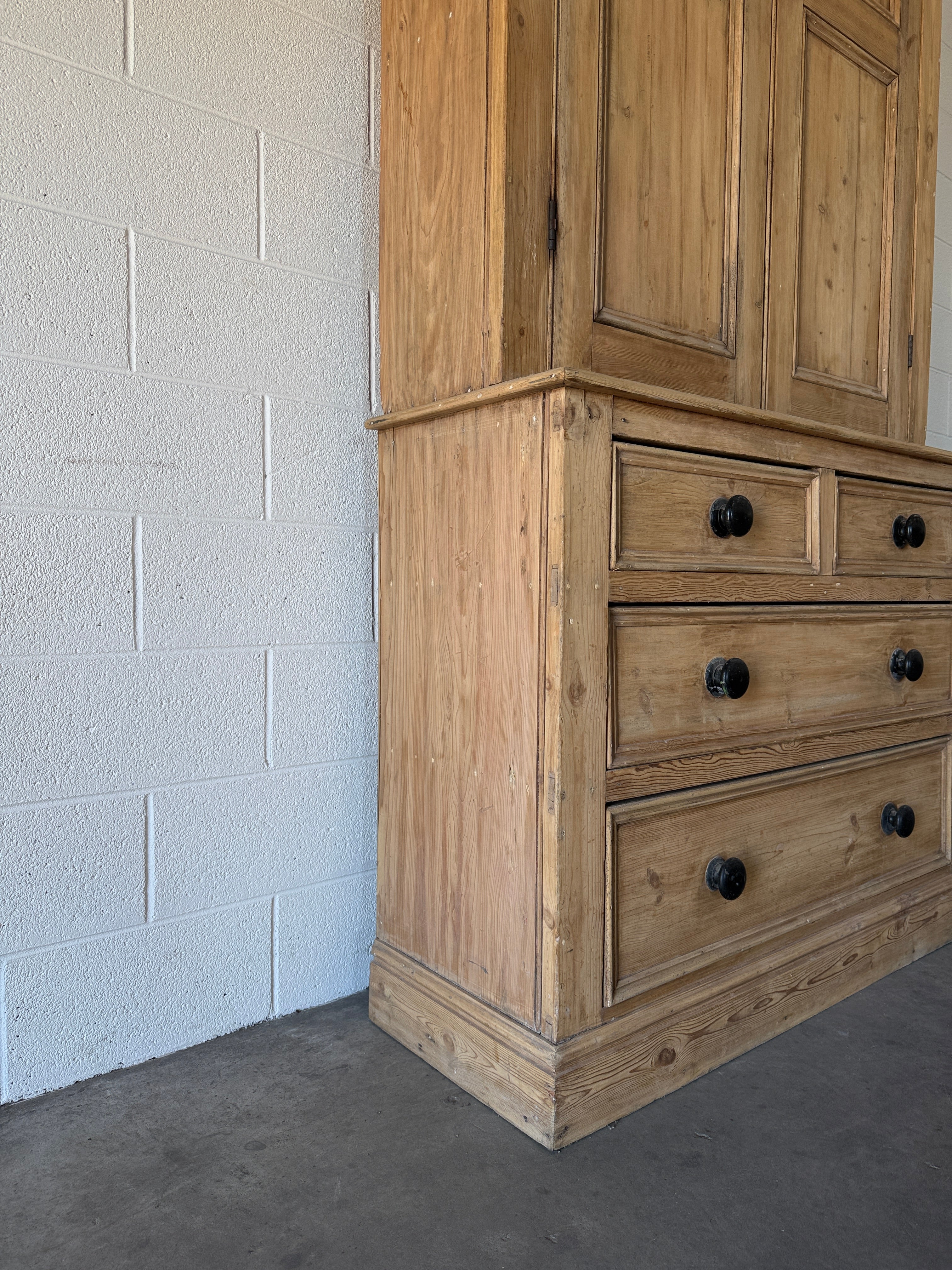 Exceptionally Tall English Pine Housekeeper’s Cupboard
