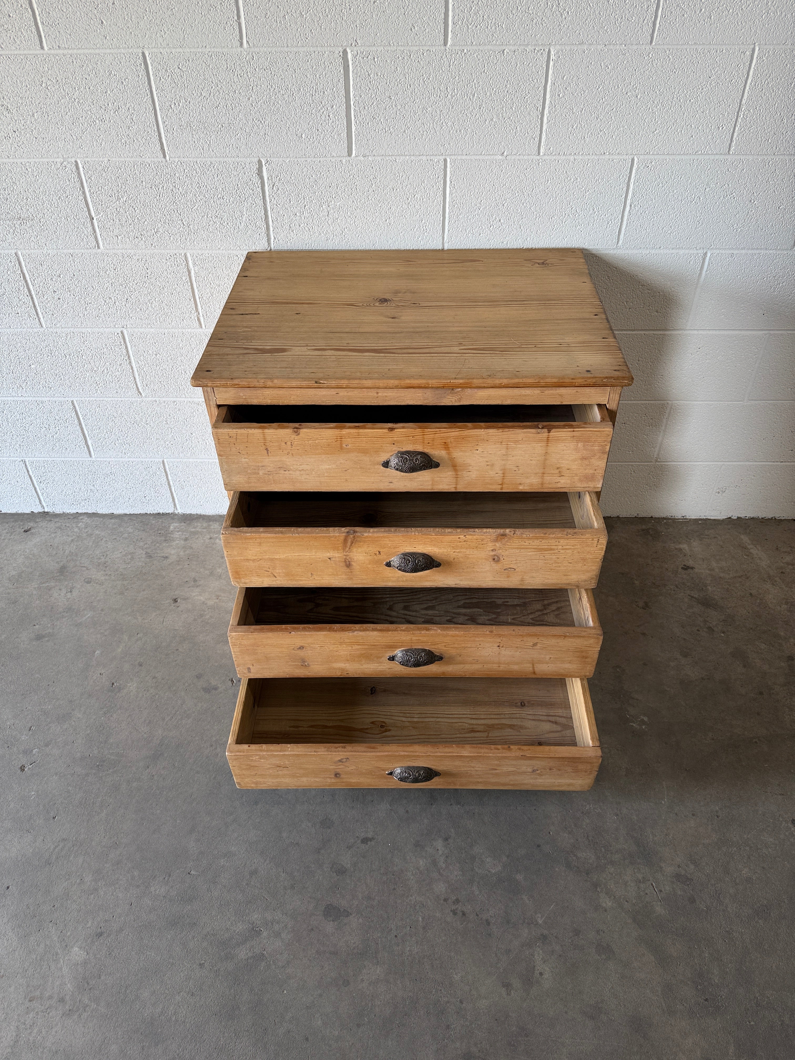 Antique bank of four drawers