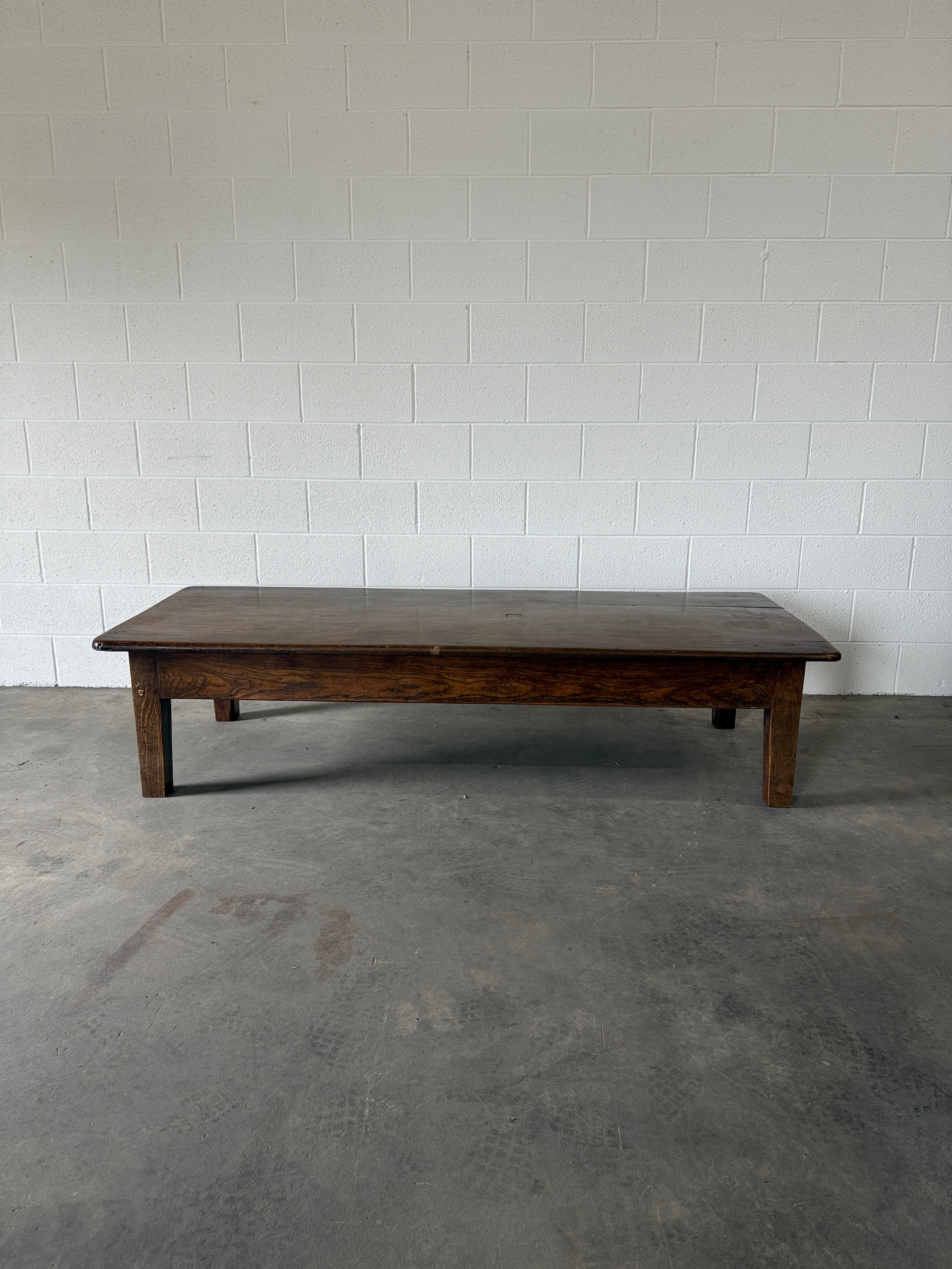 Substantial antique oak coffee table