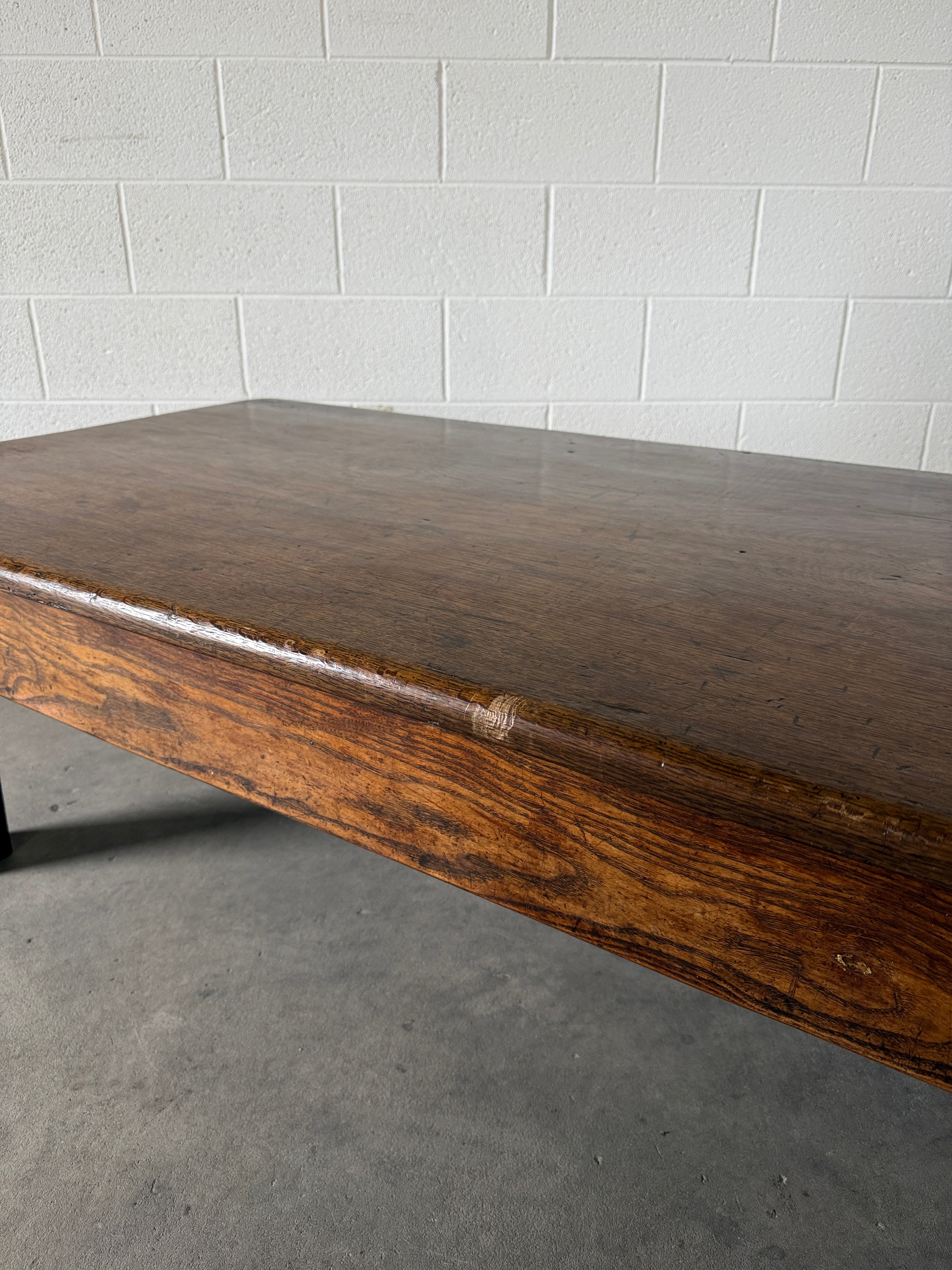 Substantial antique oak coffee table