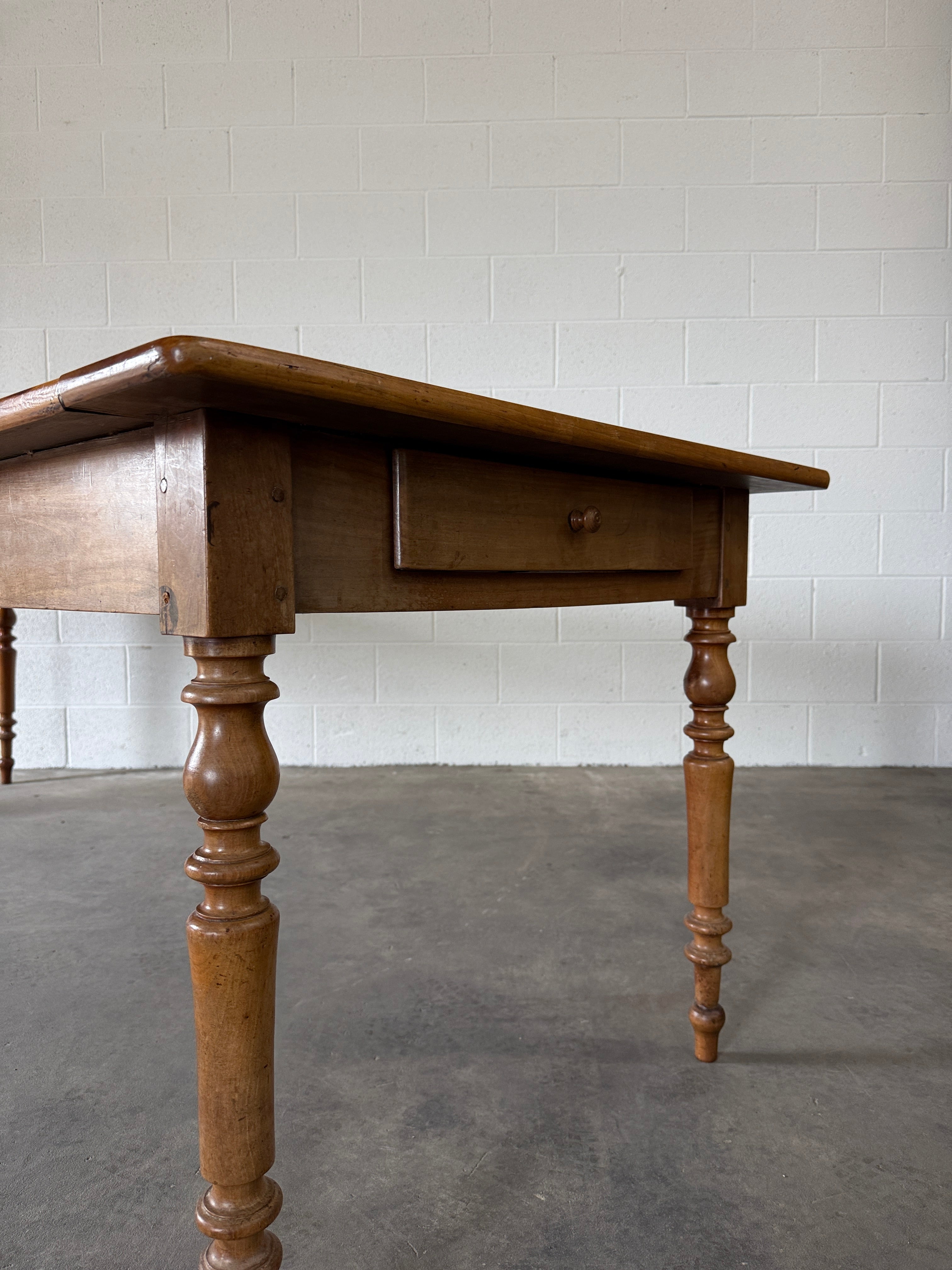 Beautiful antique French cherry dining table