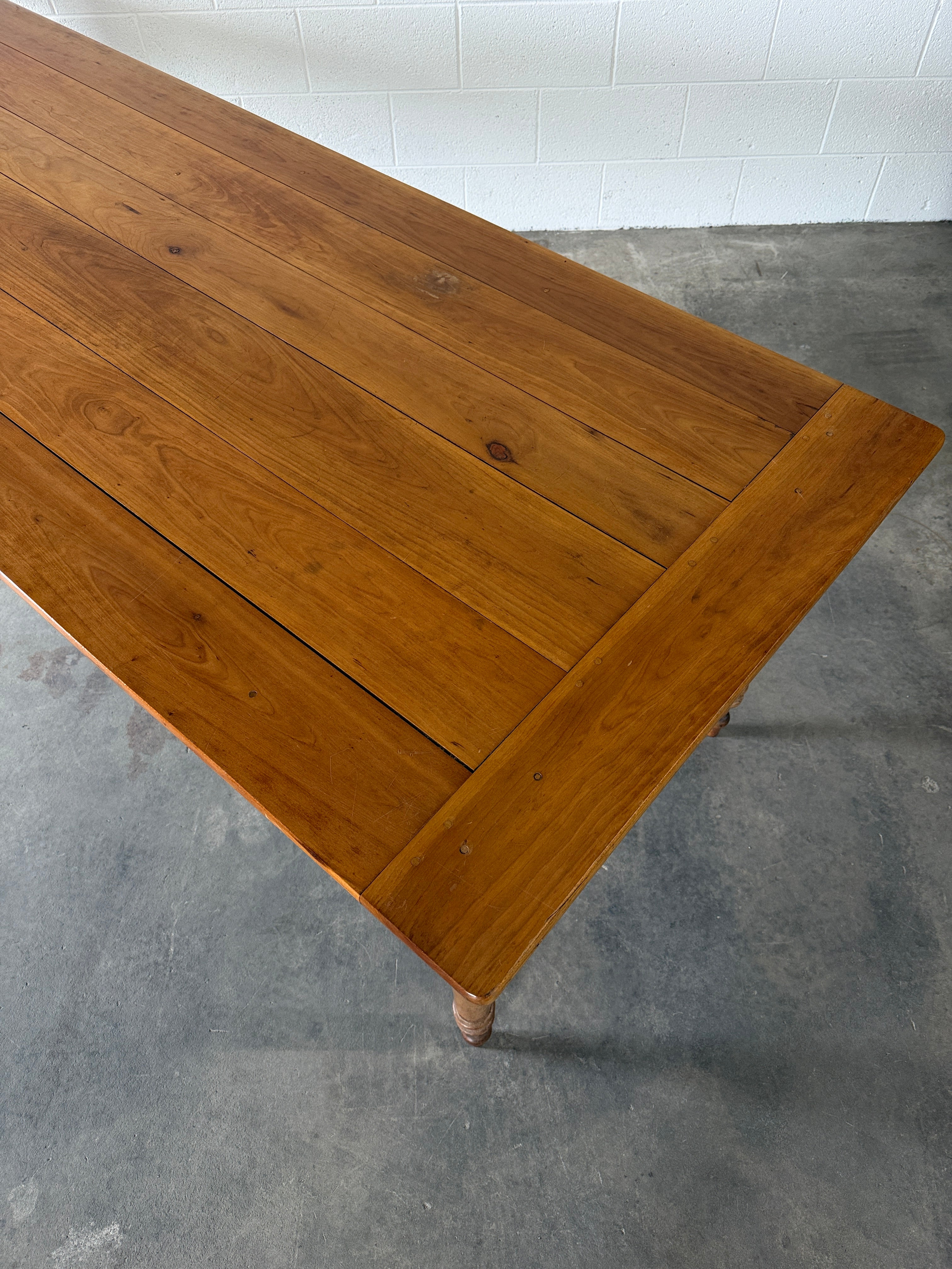 Beautiful antique French cherry dining table