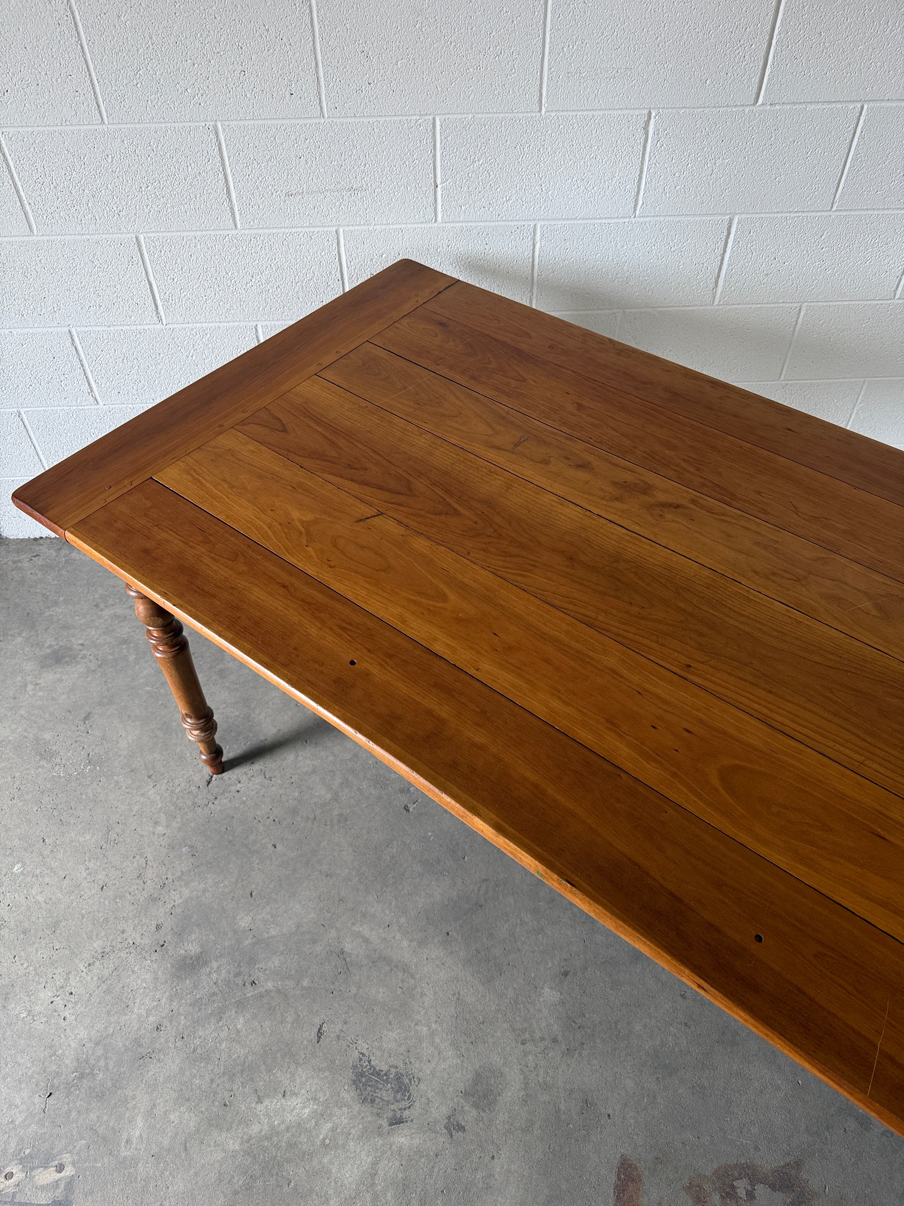 Beautiful antique French cherry dining table