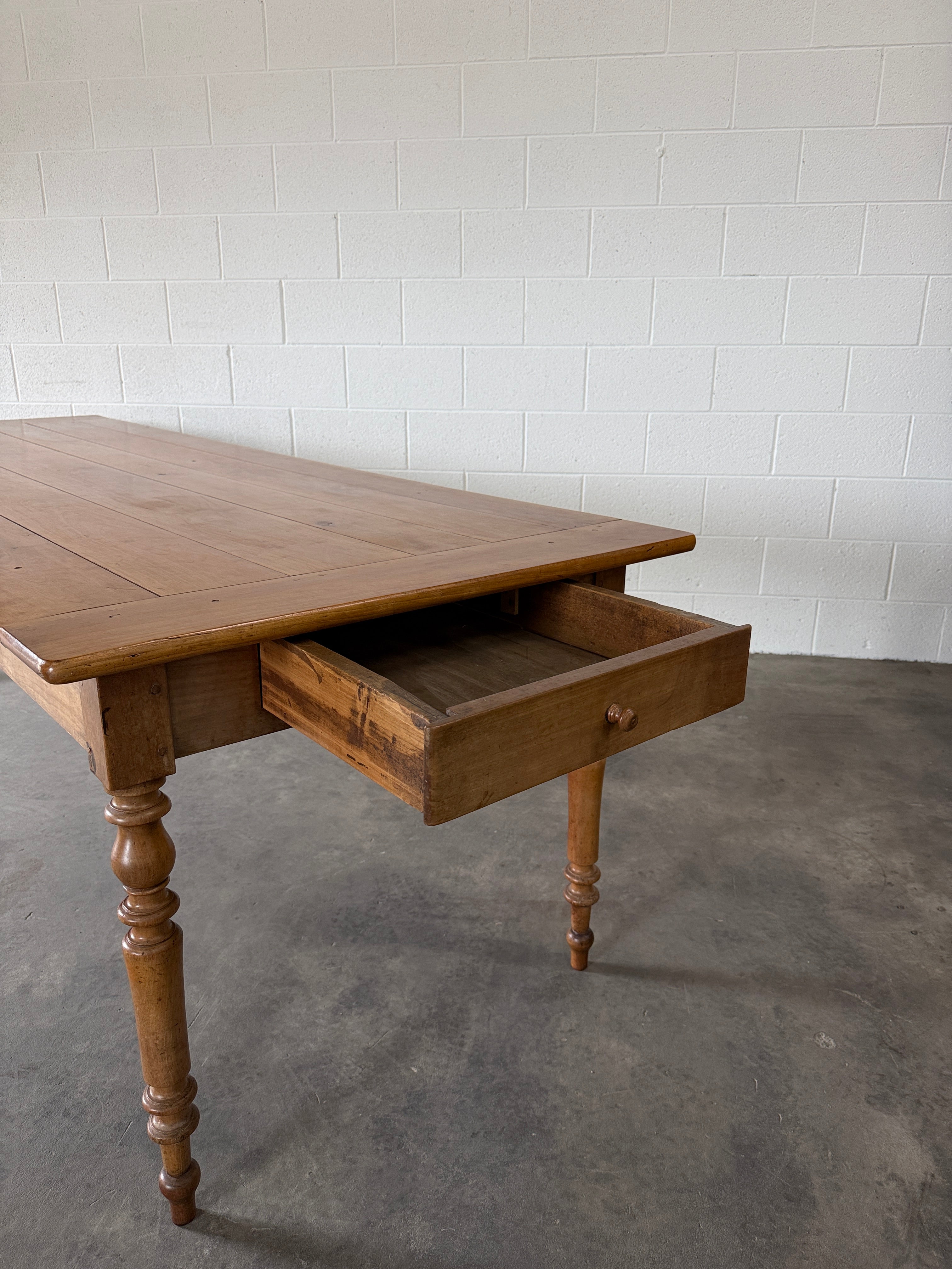 Beautiful antique French cherry dining table