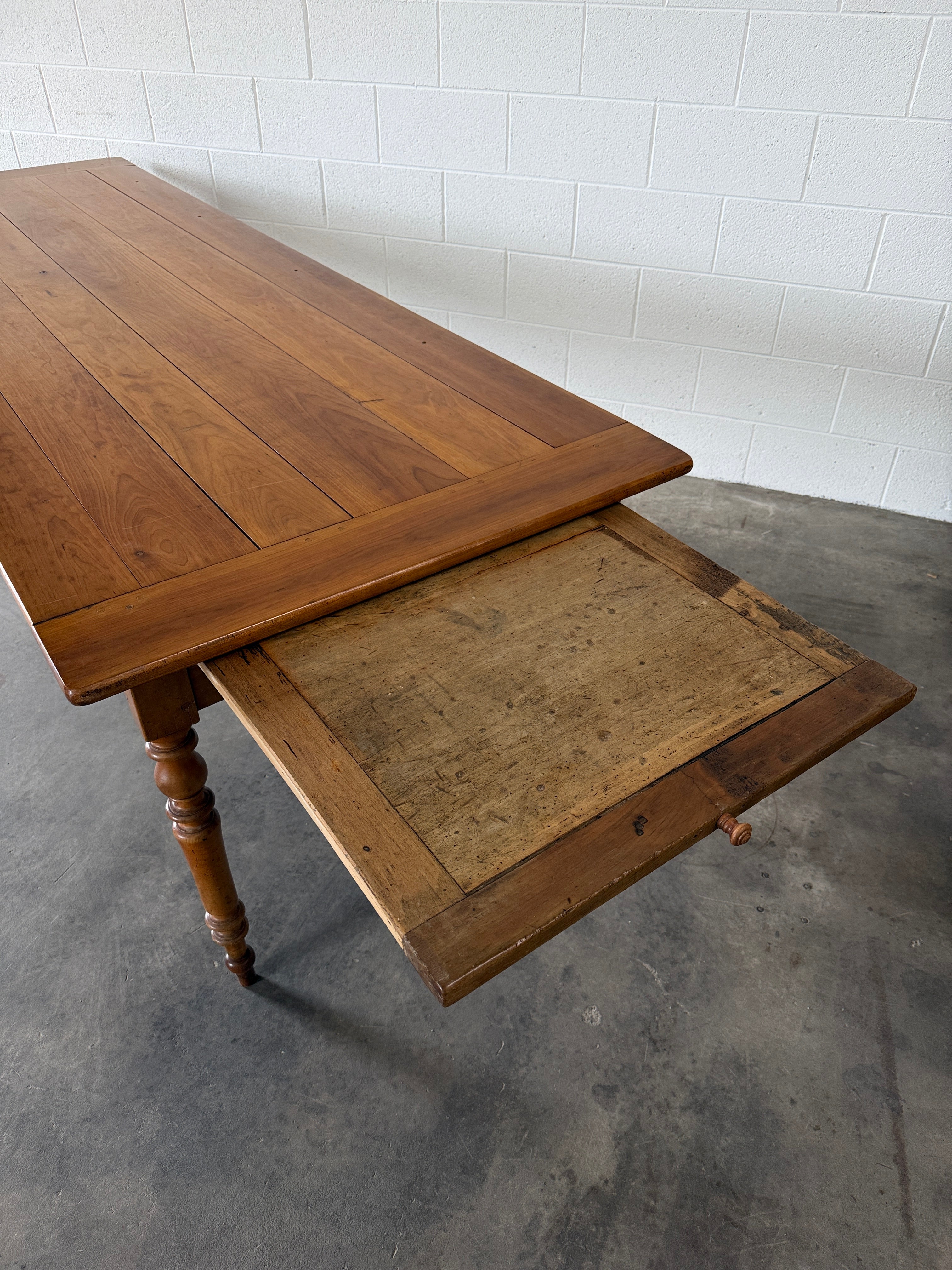 Beautiful antique French cherry dining table