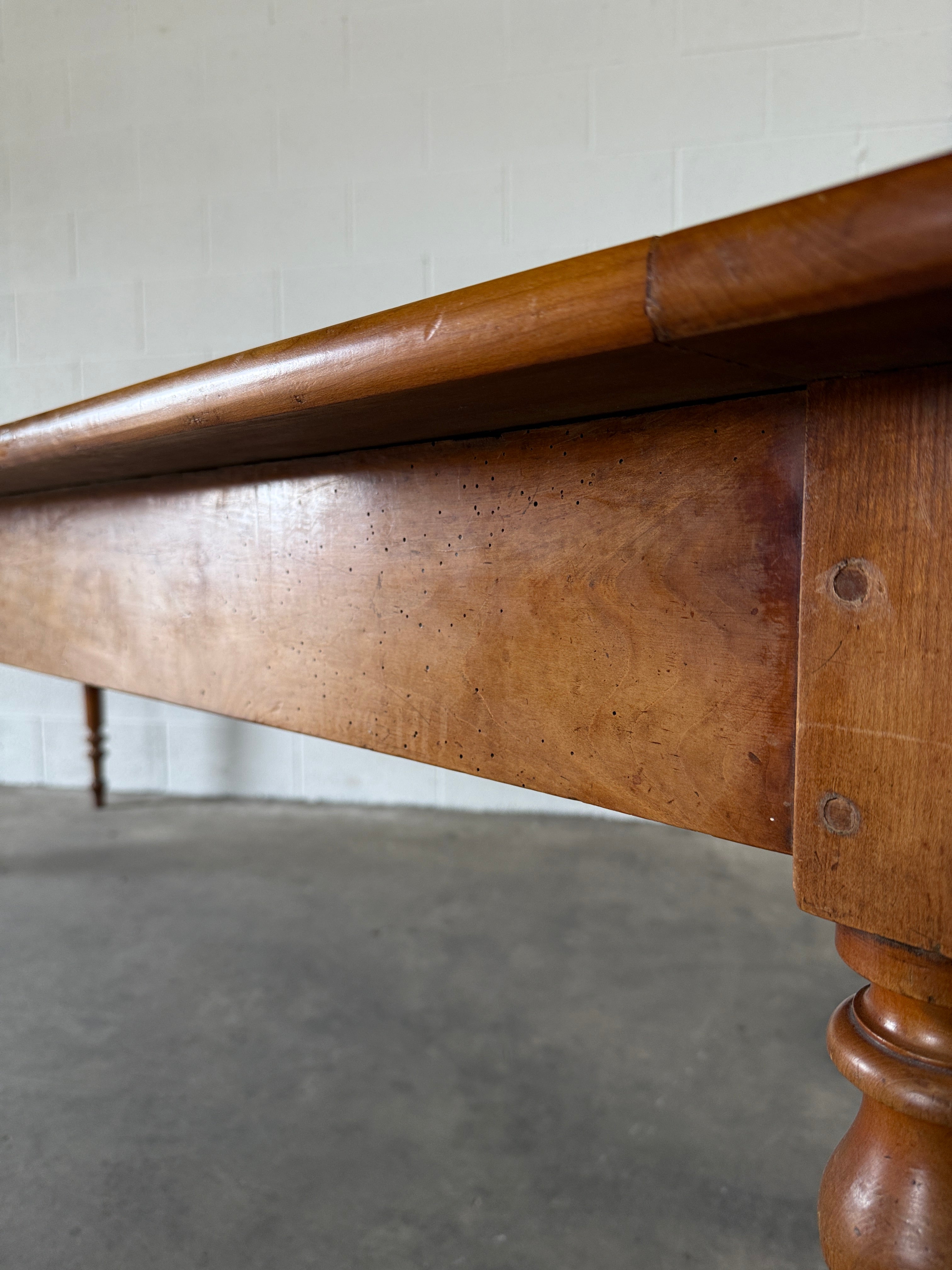 Beautiful antique French cherry dining table