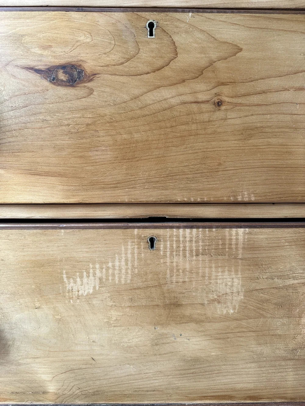 Two-toned set of victorian pine drawers