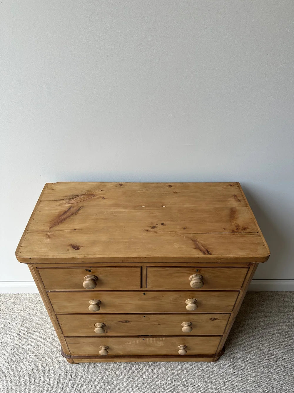 Two-toned set of victorian pine drawers