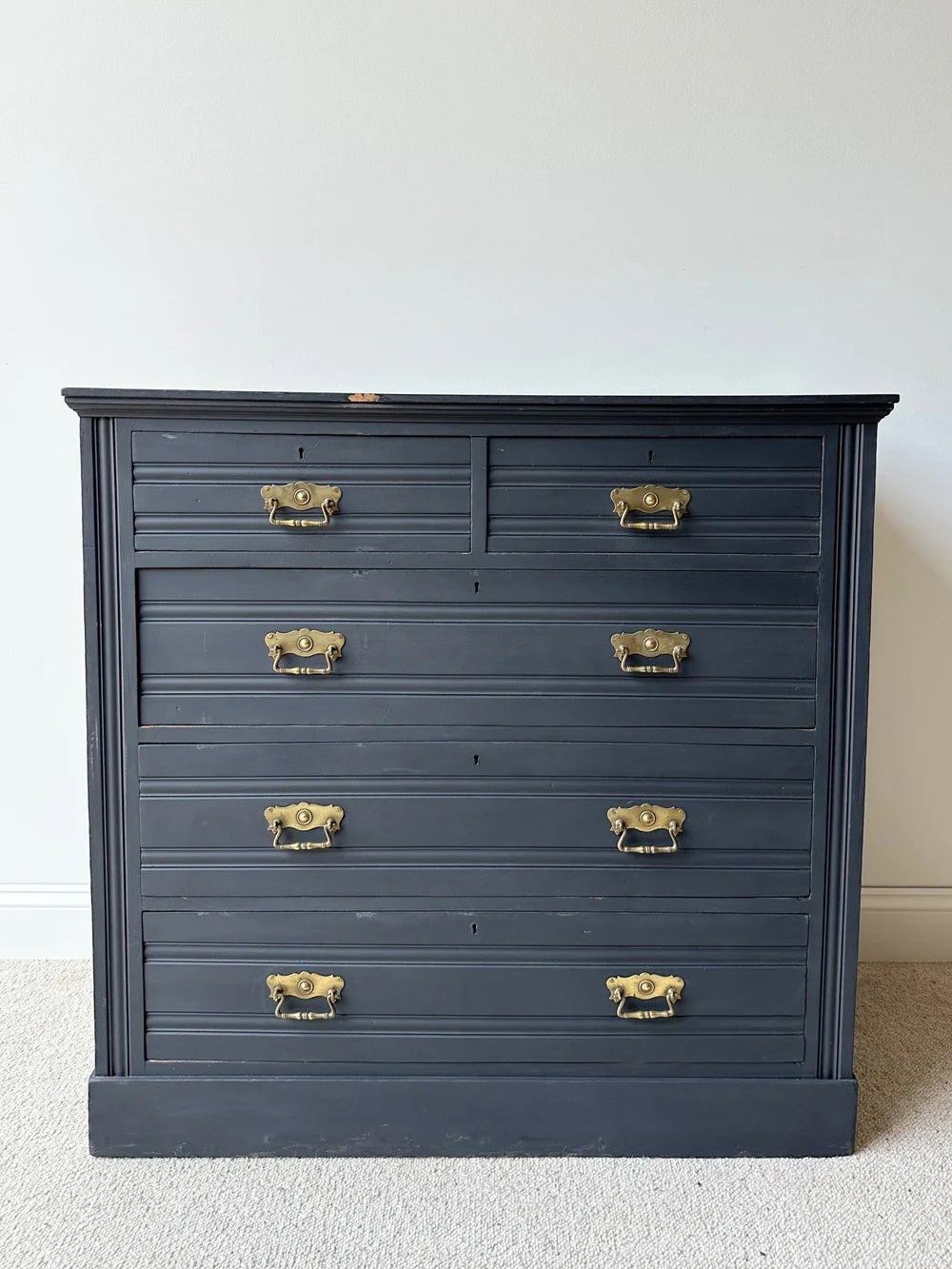 Antique English set of painted drawers