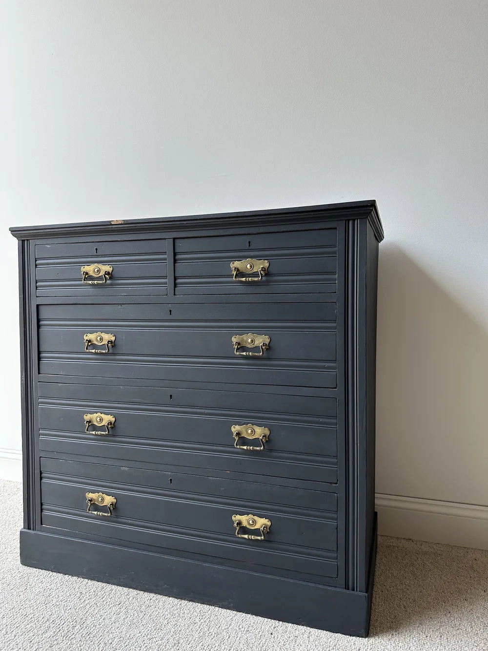Antique English set of painted drawers