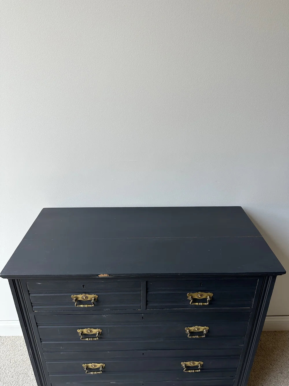 Antique English set of painted drawers