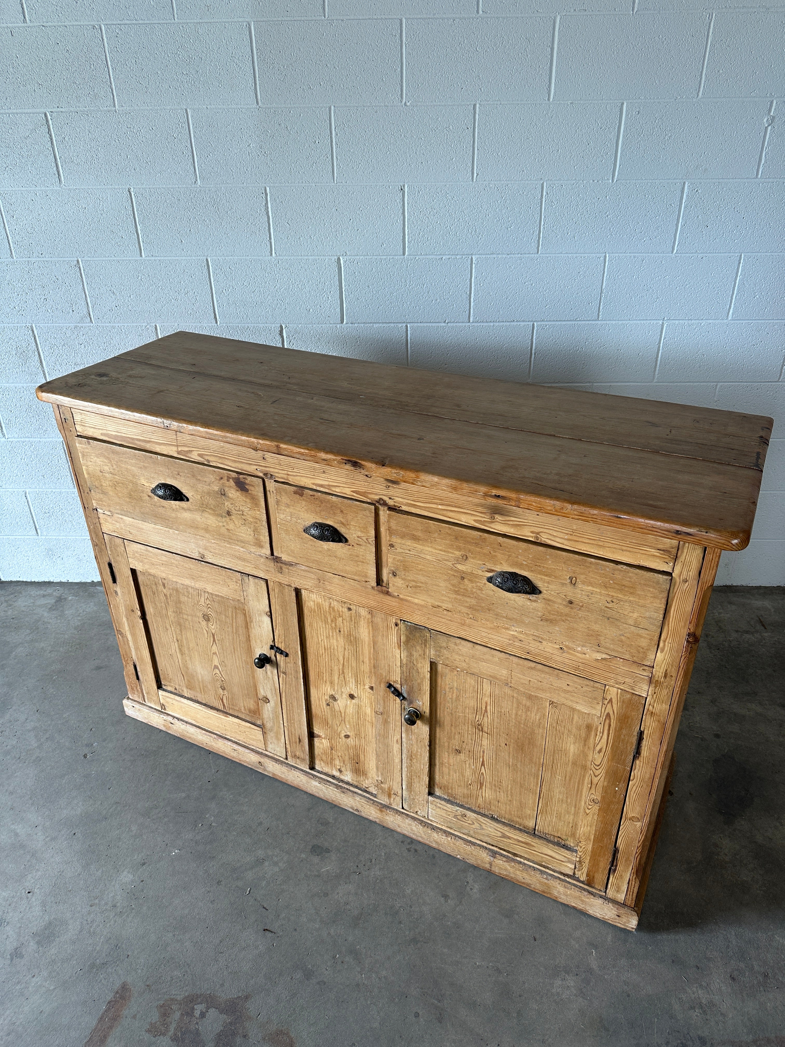 Antique English Pine Sideboard or Buffet