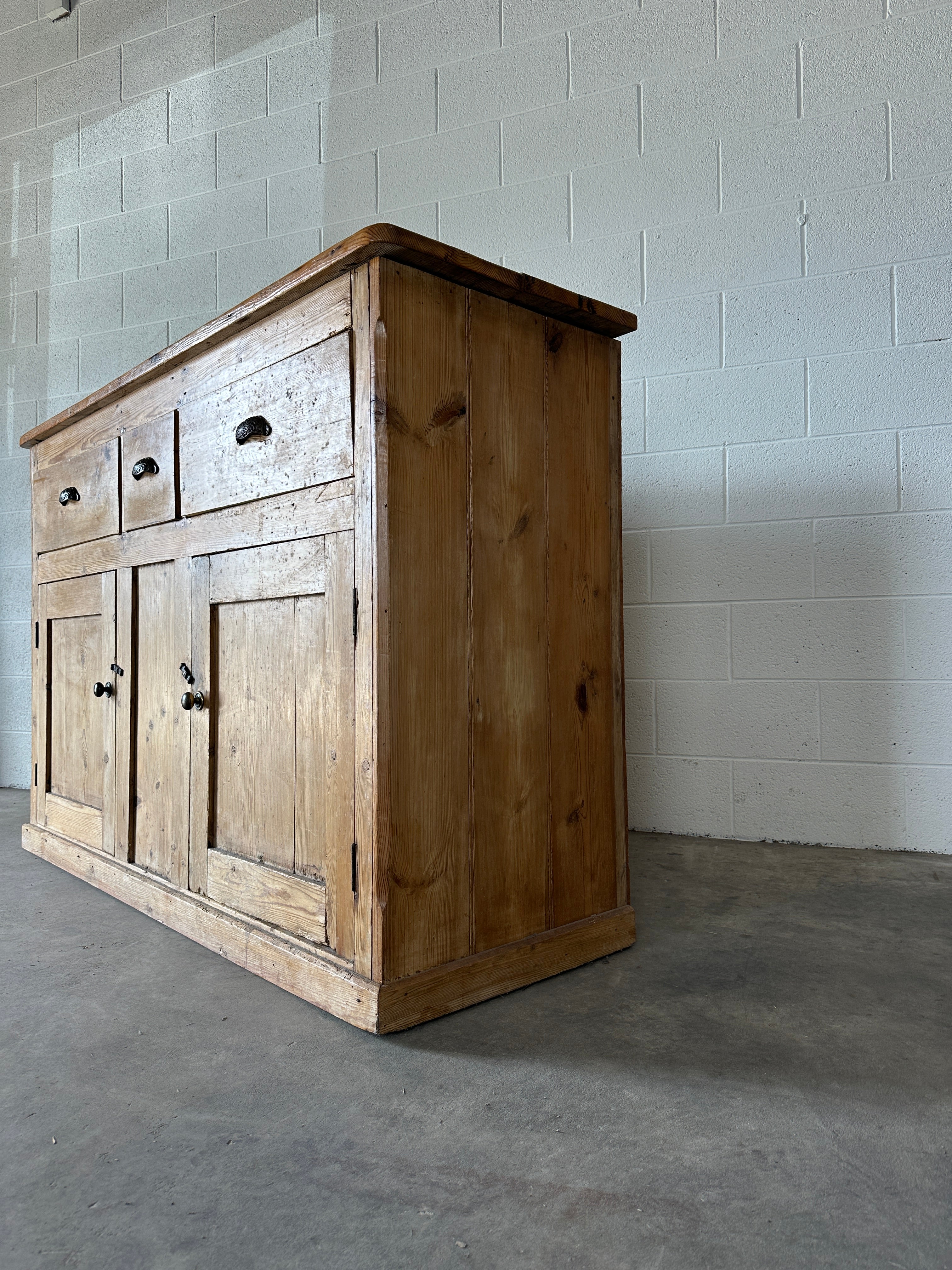 Antique English Pine Sideboard or Buffet
