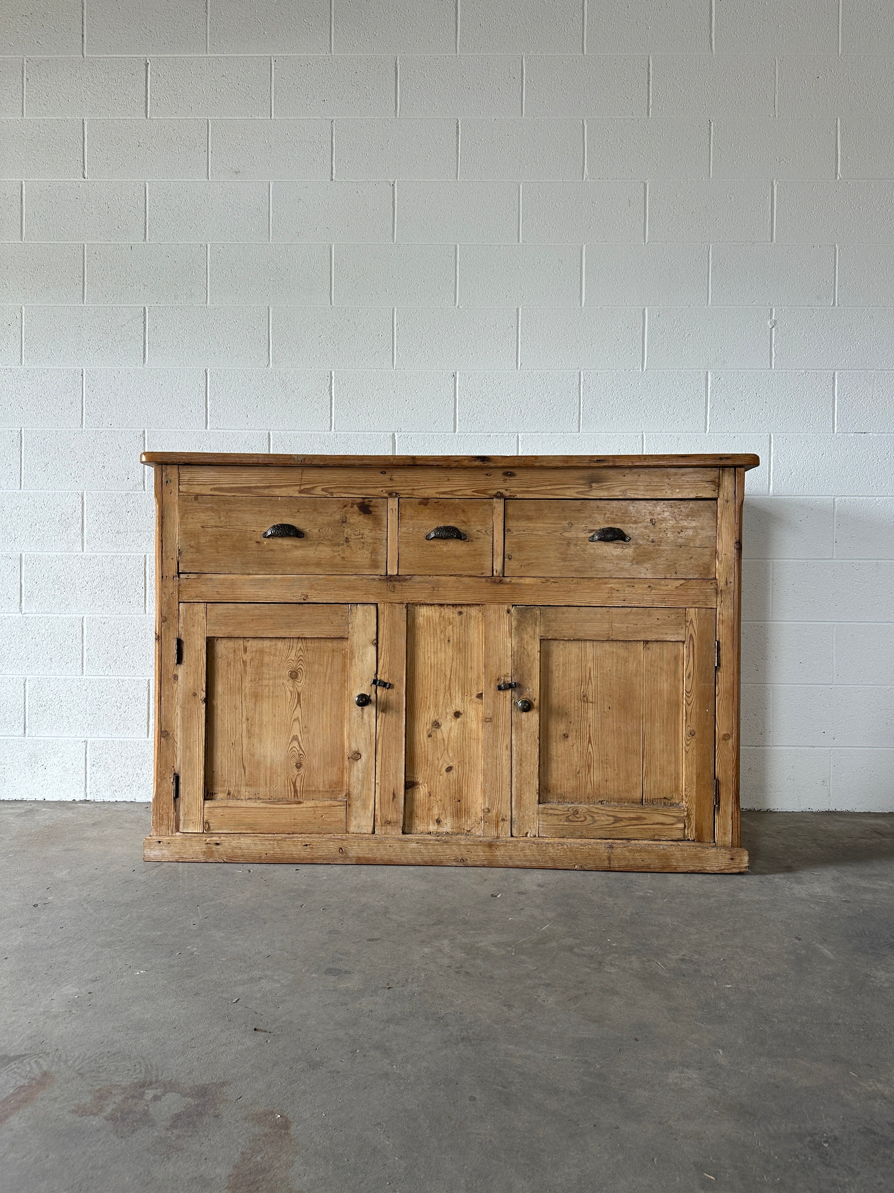Antique English Pine Sideboard or Buffet