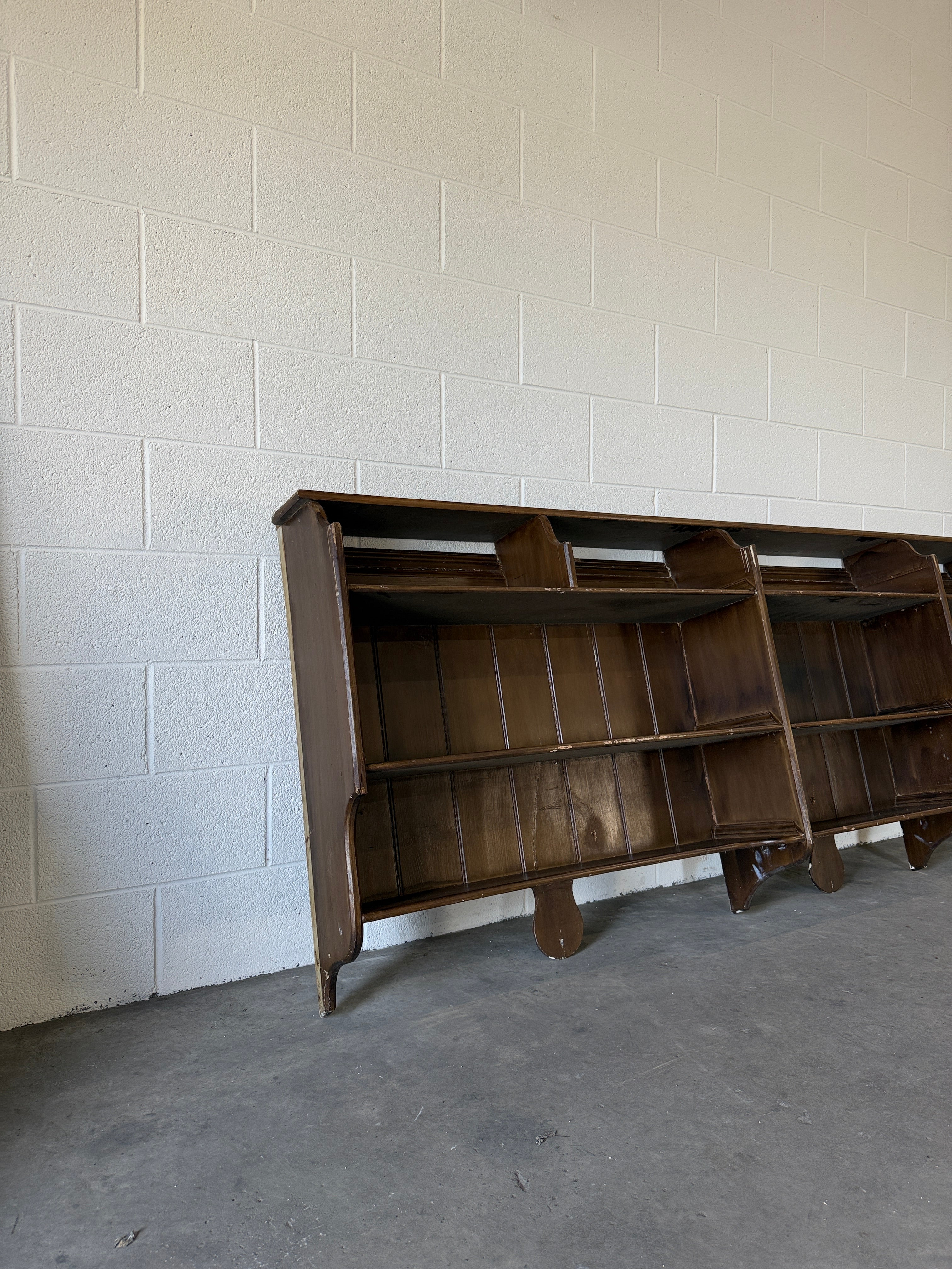 Extra‑large English antique plate rack or dish shelf
