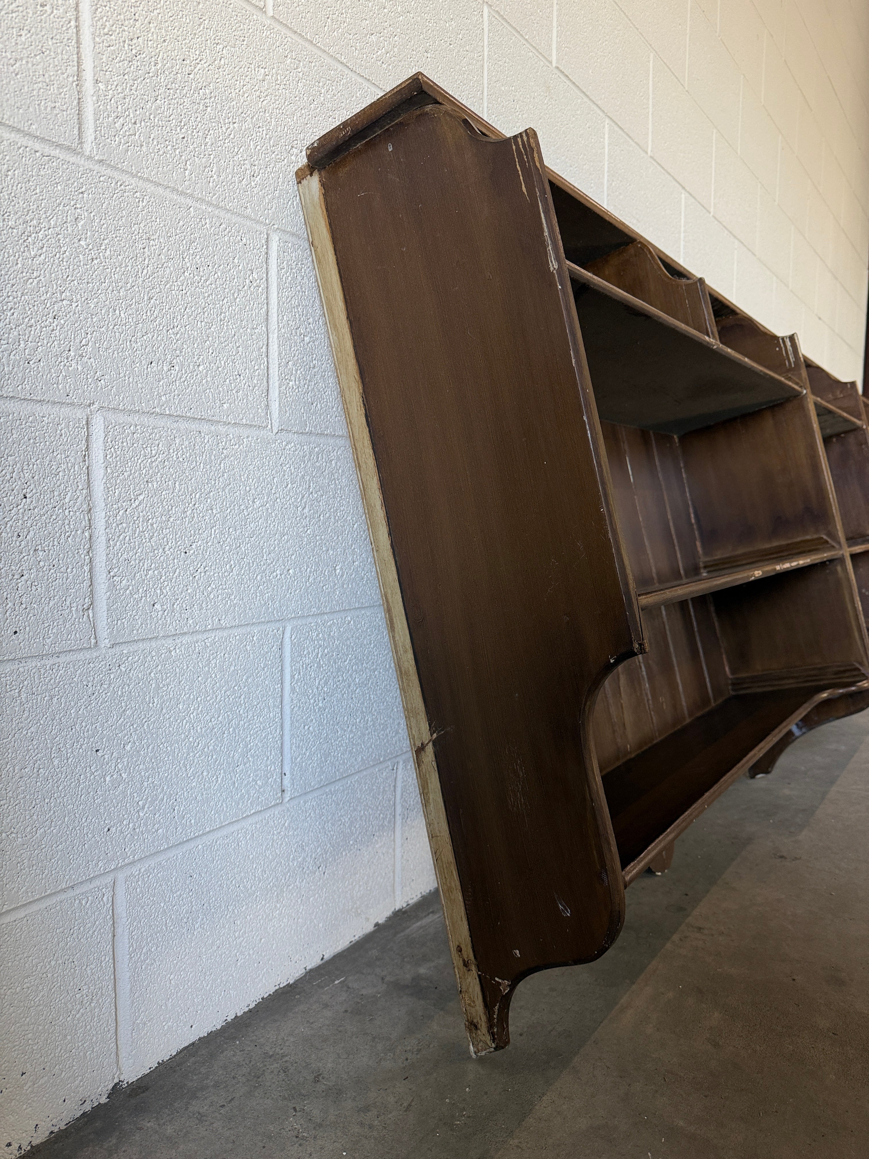 Extra‑large English antique plate rack or dish shelf