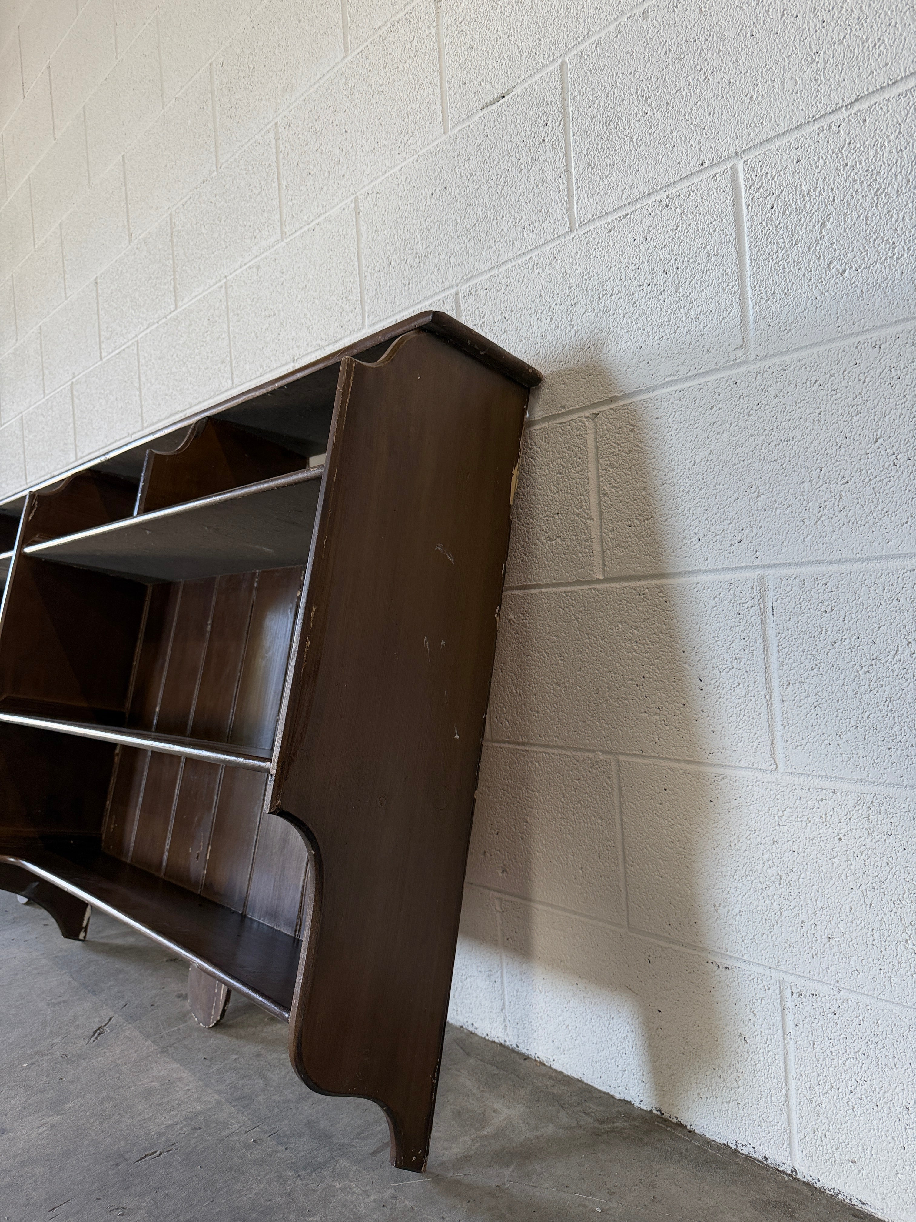 Extra‑large English antique plate rack or dish shelf