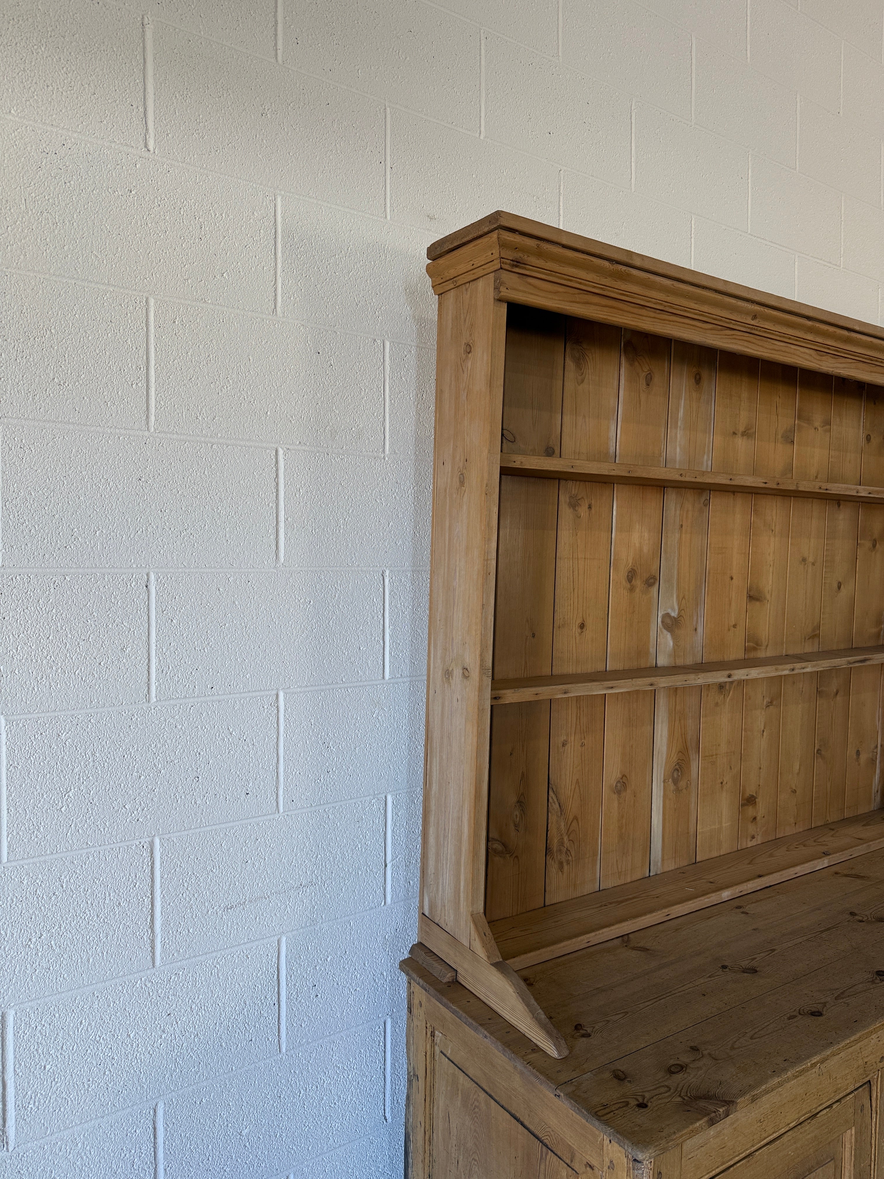 Early 19th‑Century and later English pine kitchen dresser