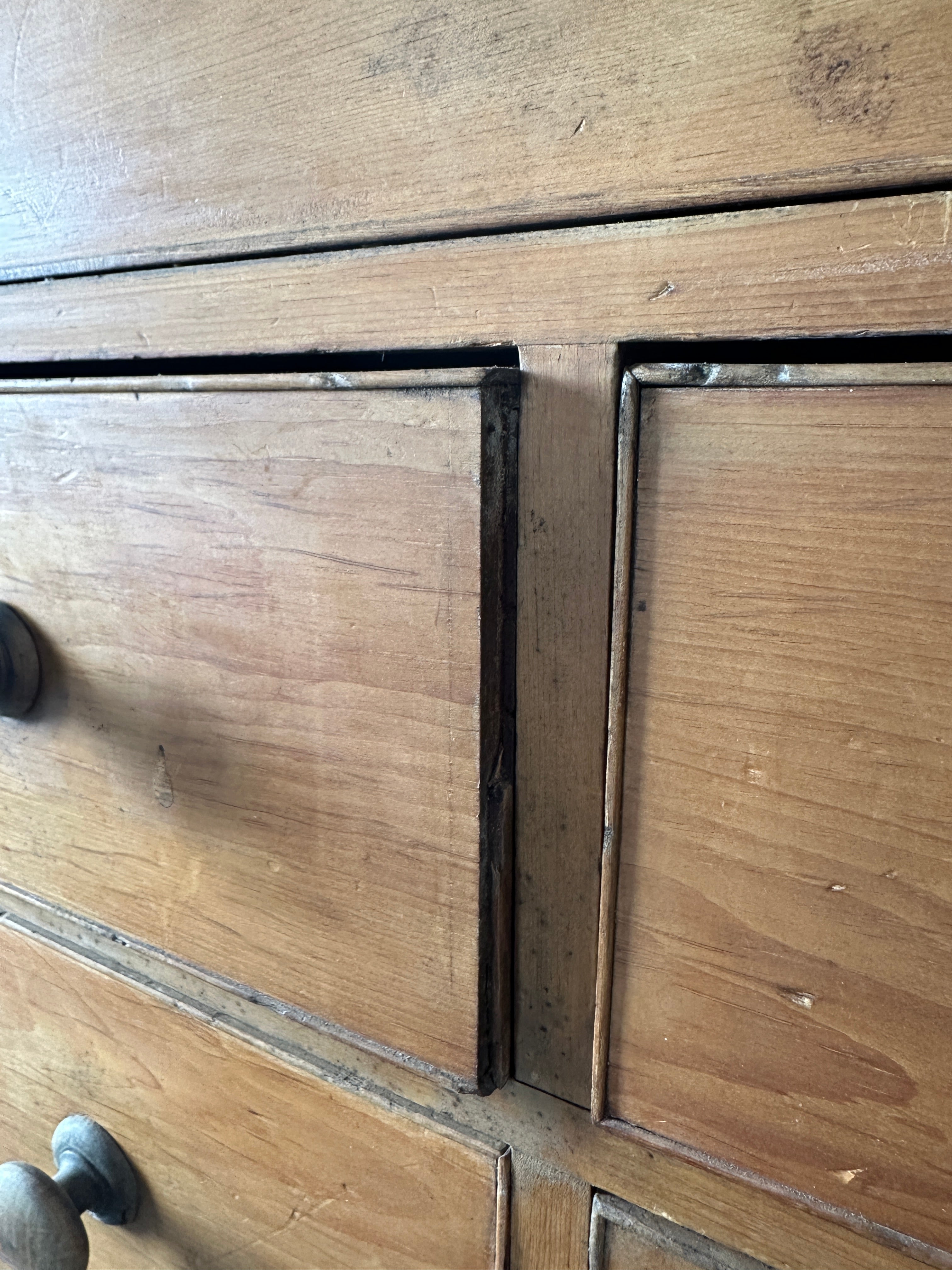 Antique Pine Gothic Housekeepers Cupboard