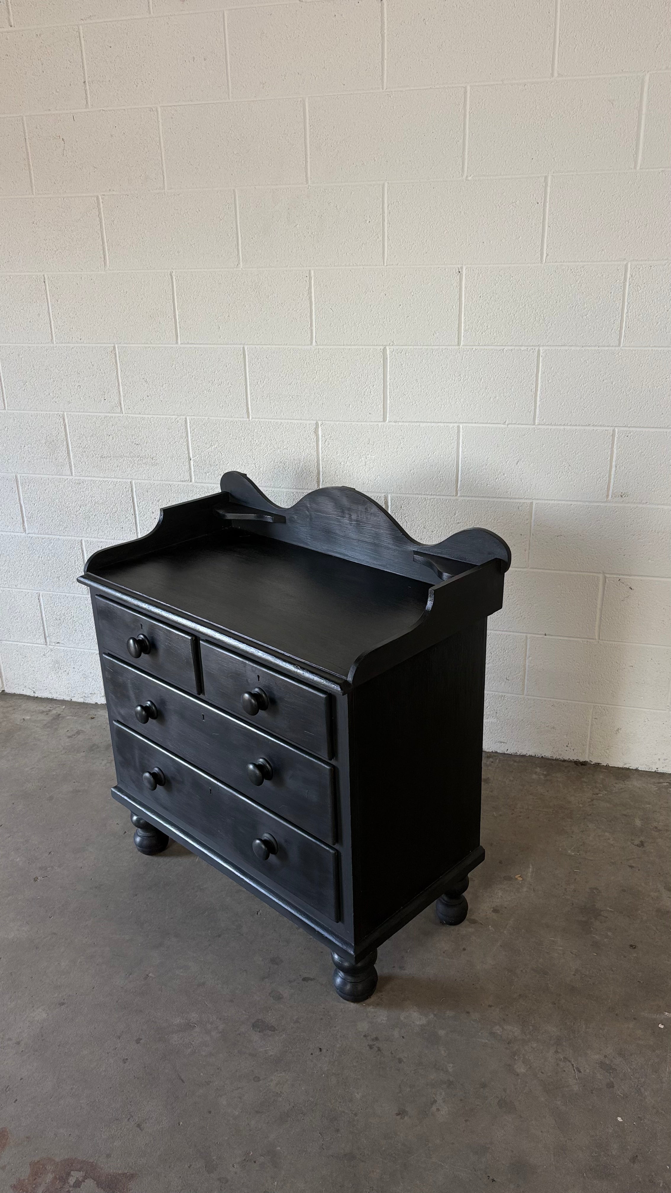 Antique pine painted chest of drawers