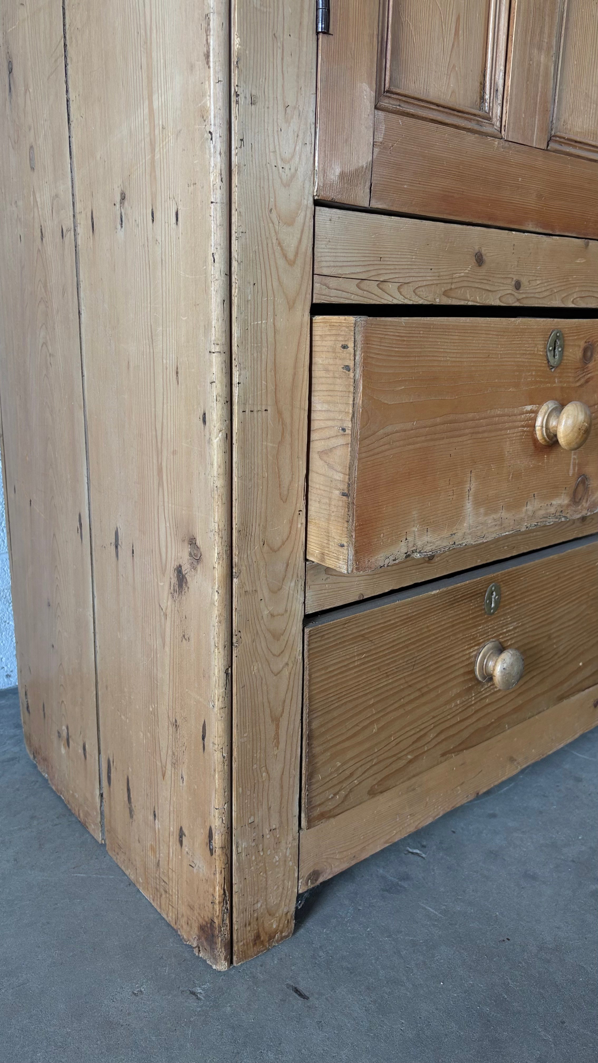 Antique Irish pine wardrobe