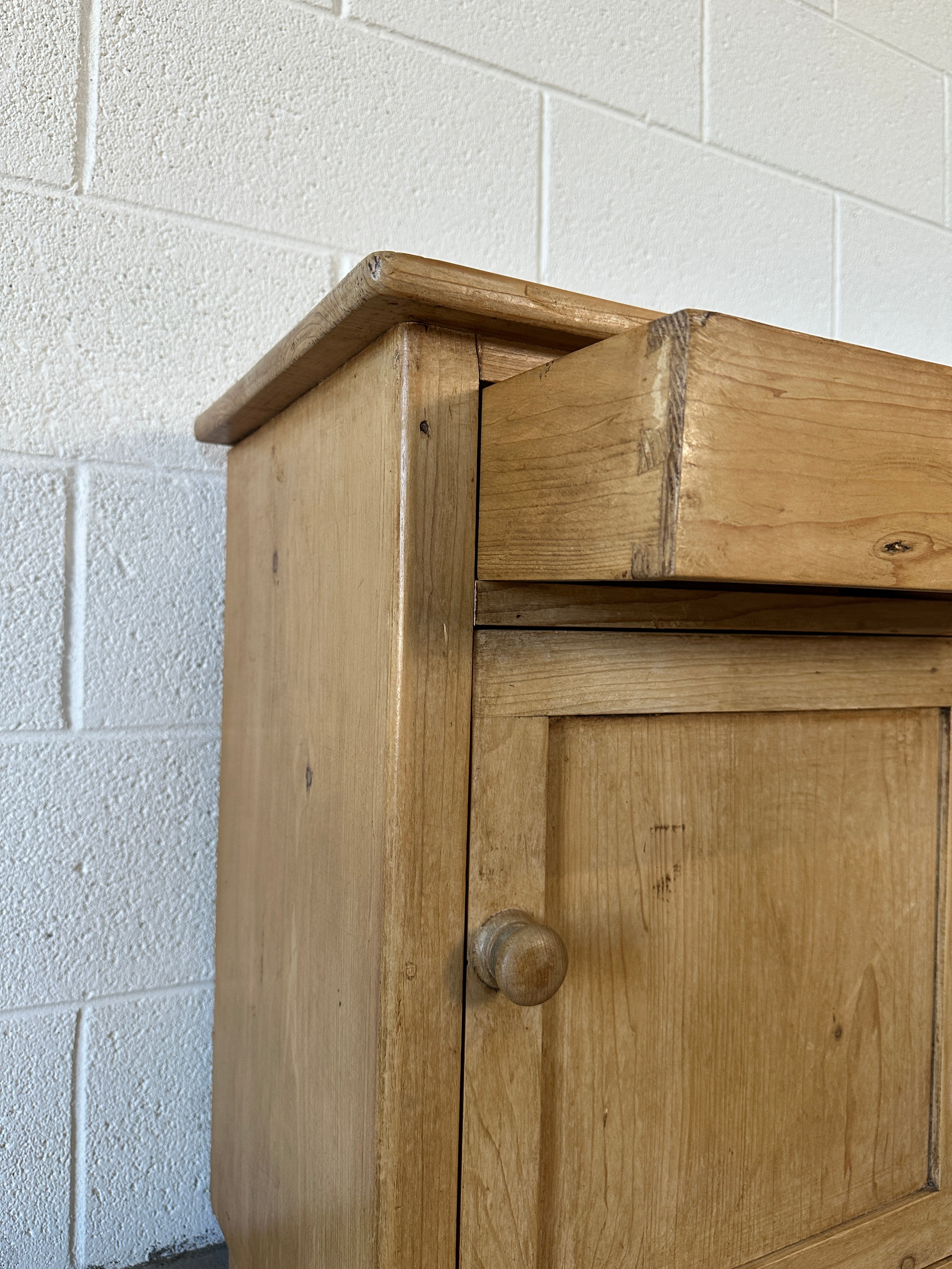 Antique pine side table or nightstand