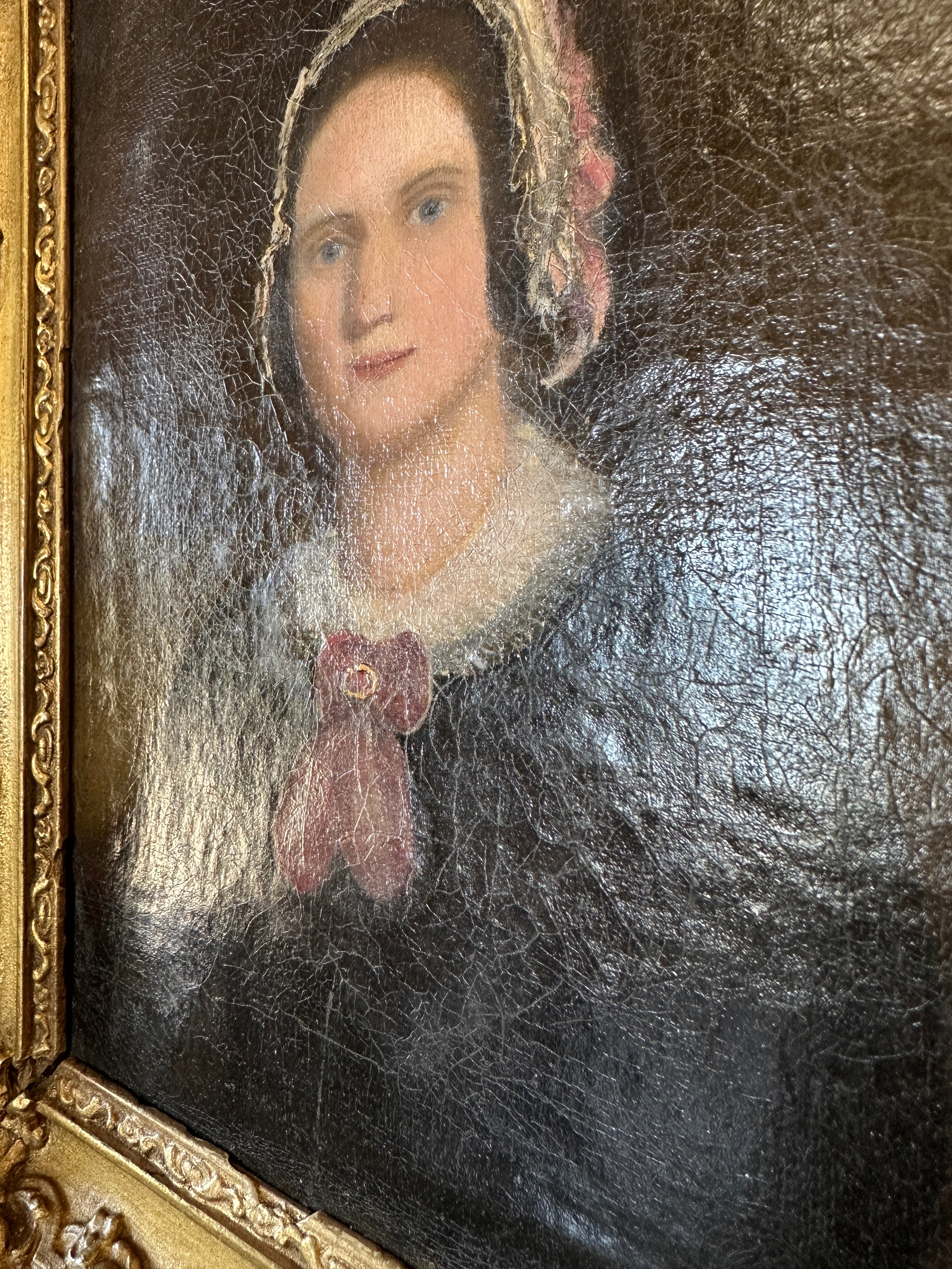 Antique Oil Painting of a Lady